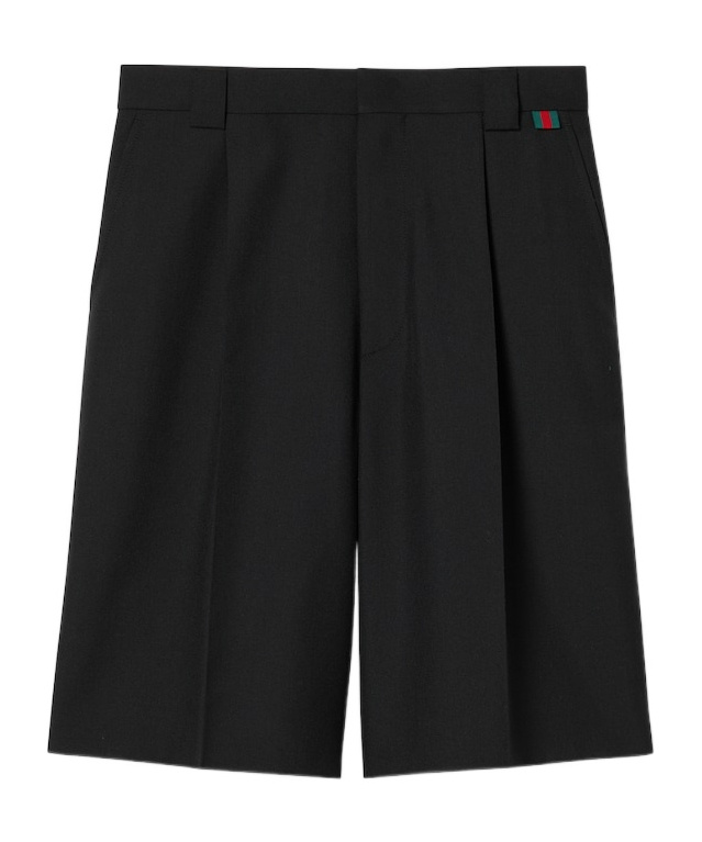 Gucci Tailored Mid-thigh Shorts With Finish In Black