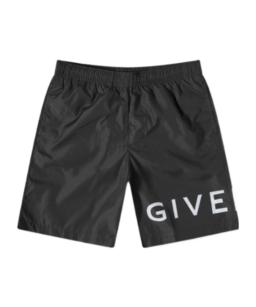 Givenchy Logo-embroidered Swim Shorts In Black