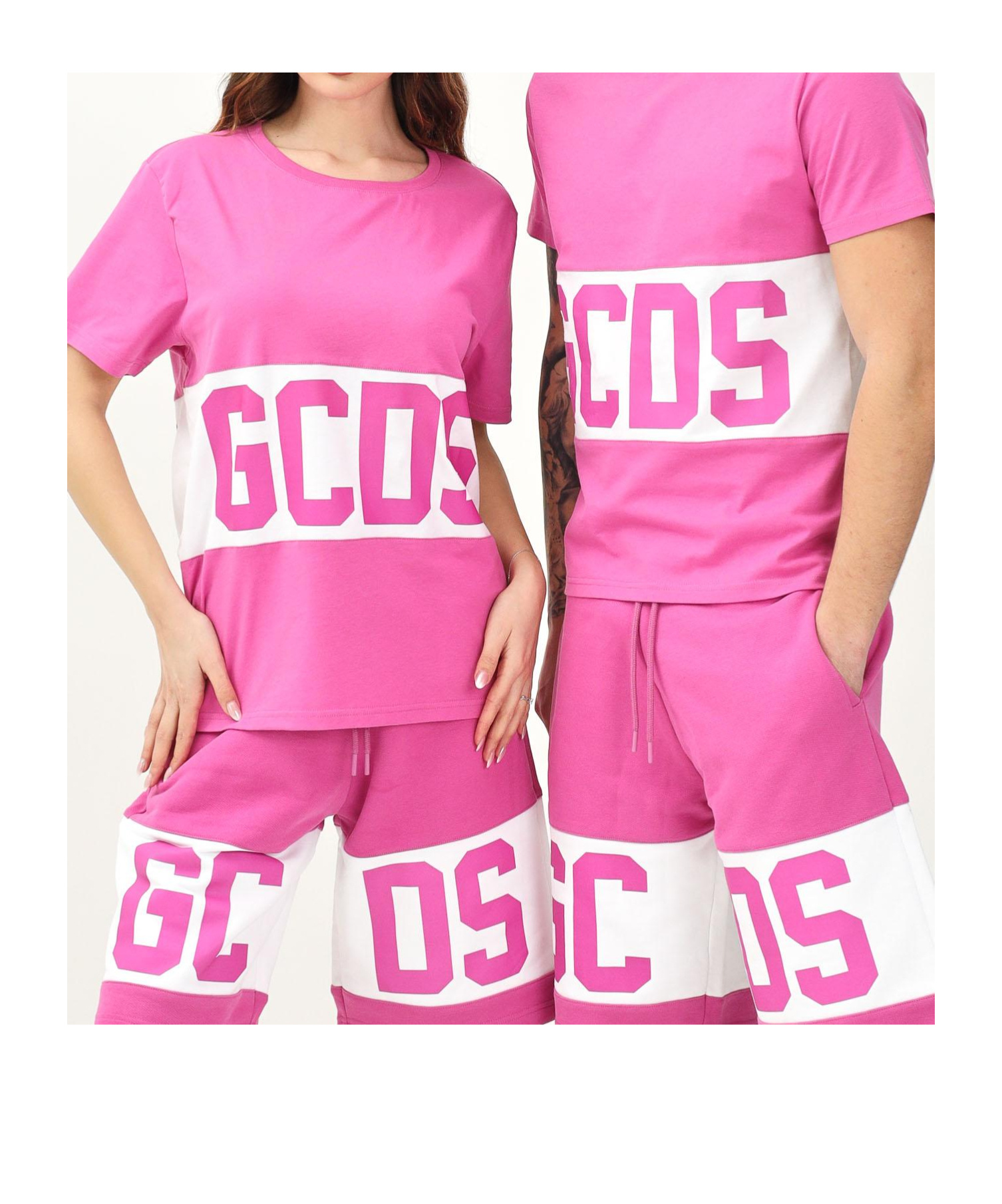 Gcds Short Sleeve T-shirt In Pink