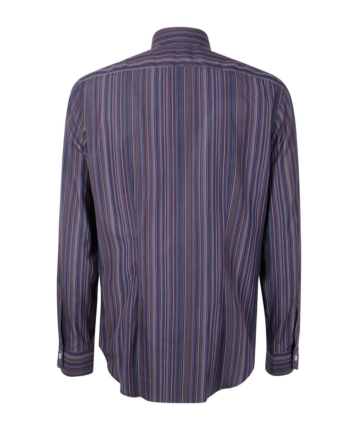 Paul Smith Striped Long-sleeved Shirt In Multi