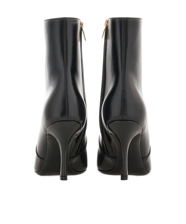 Shop Ferragamo Short Boot In Black