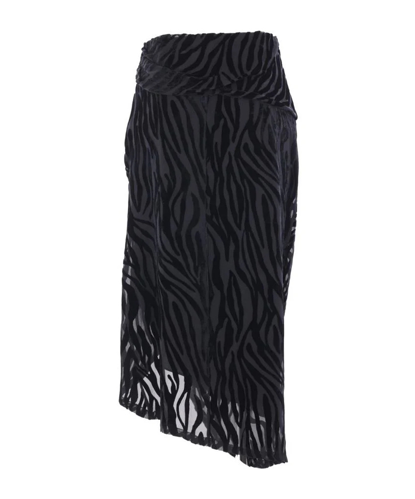 Isabel Marant Asymmetric Hem Cristie Skirt In Black