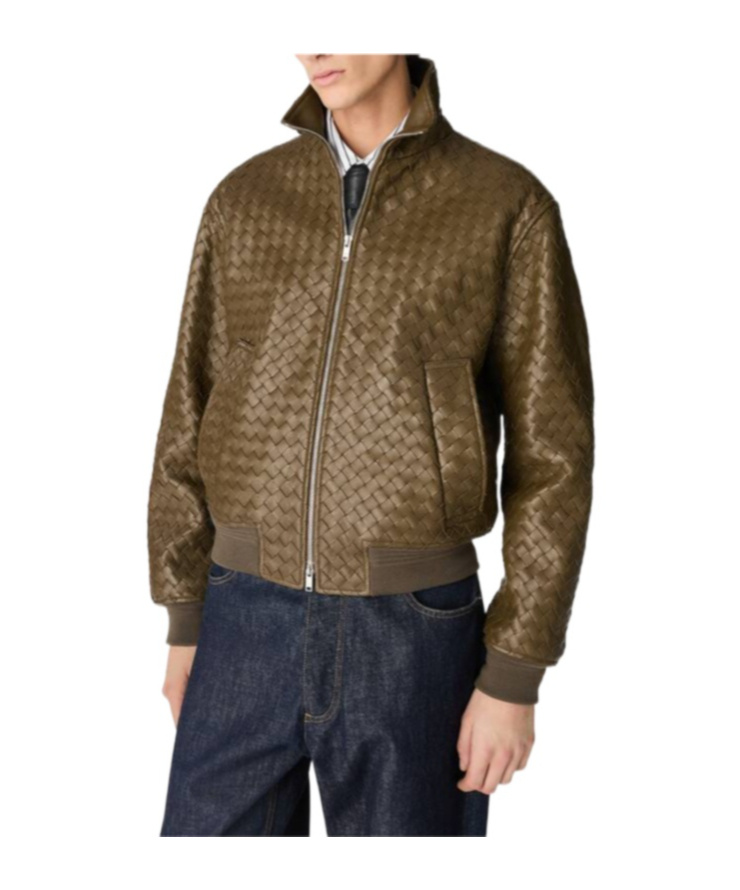Bottega Veneta Intrecciato Leather Blouson