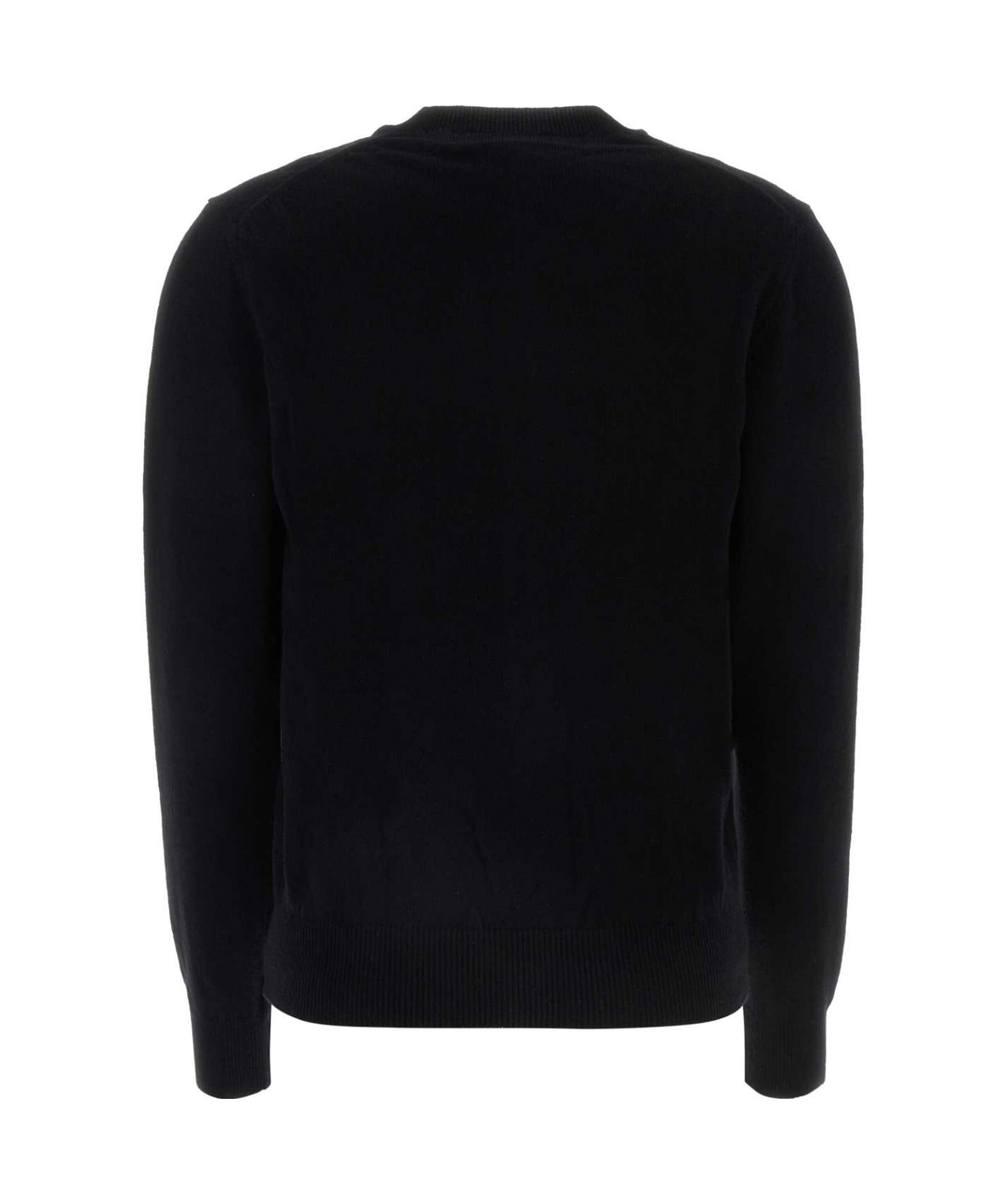 Comme Des Garçons Play Embroidered-logo Cardigan In Black