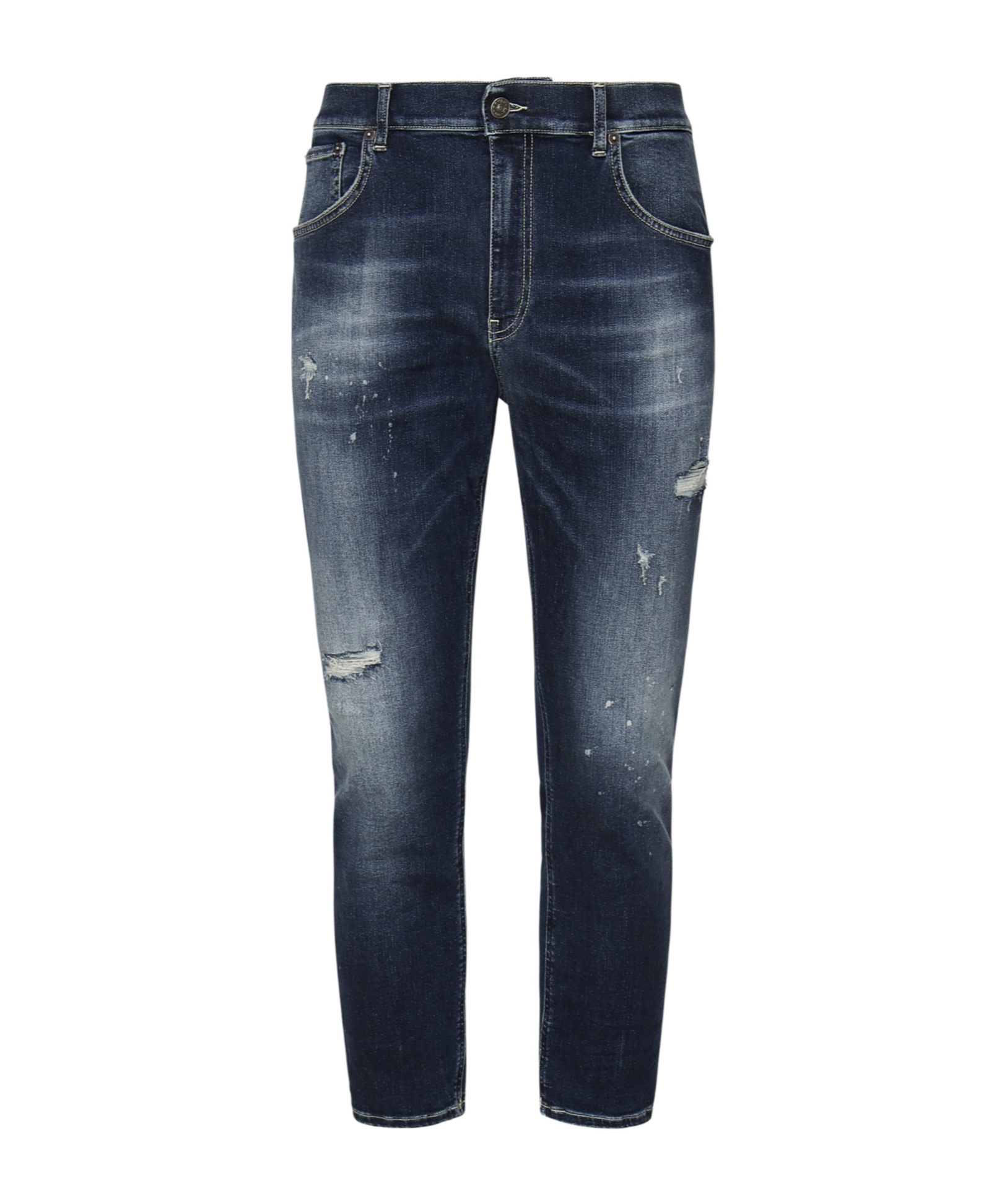 Dondup Alex Skinny Distressed Jeans In Black