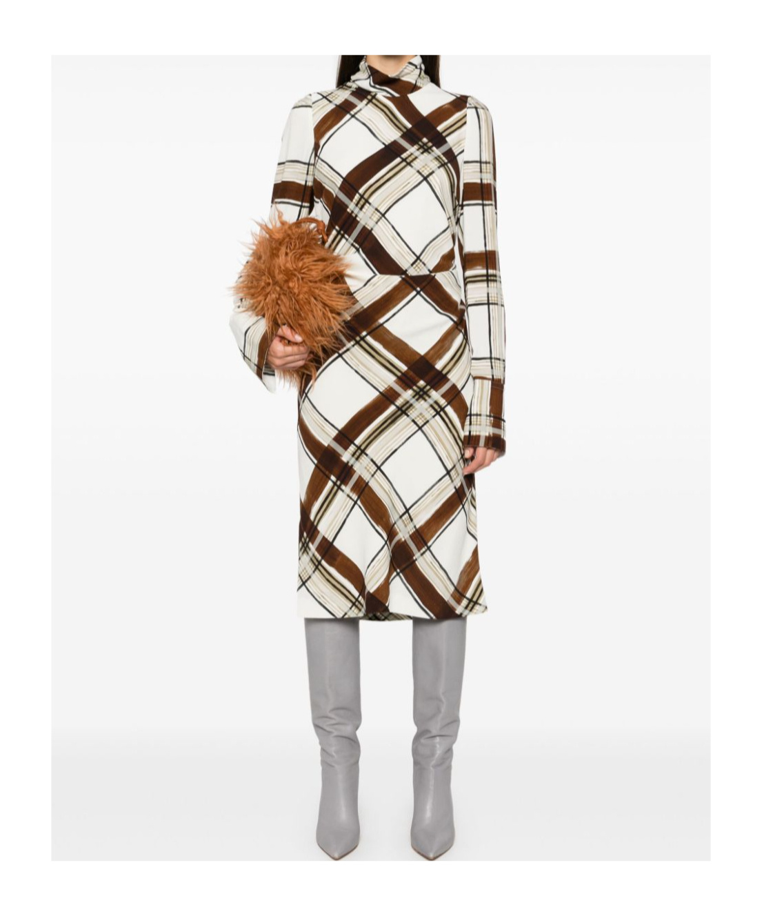 Dries Van Noten Long-sleeved Dress In White