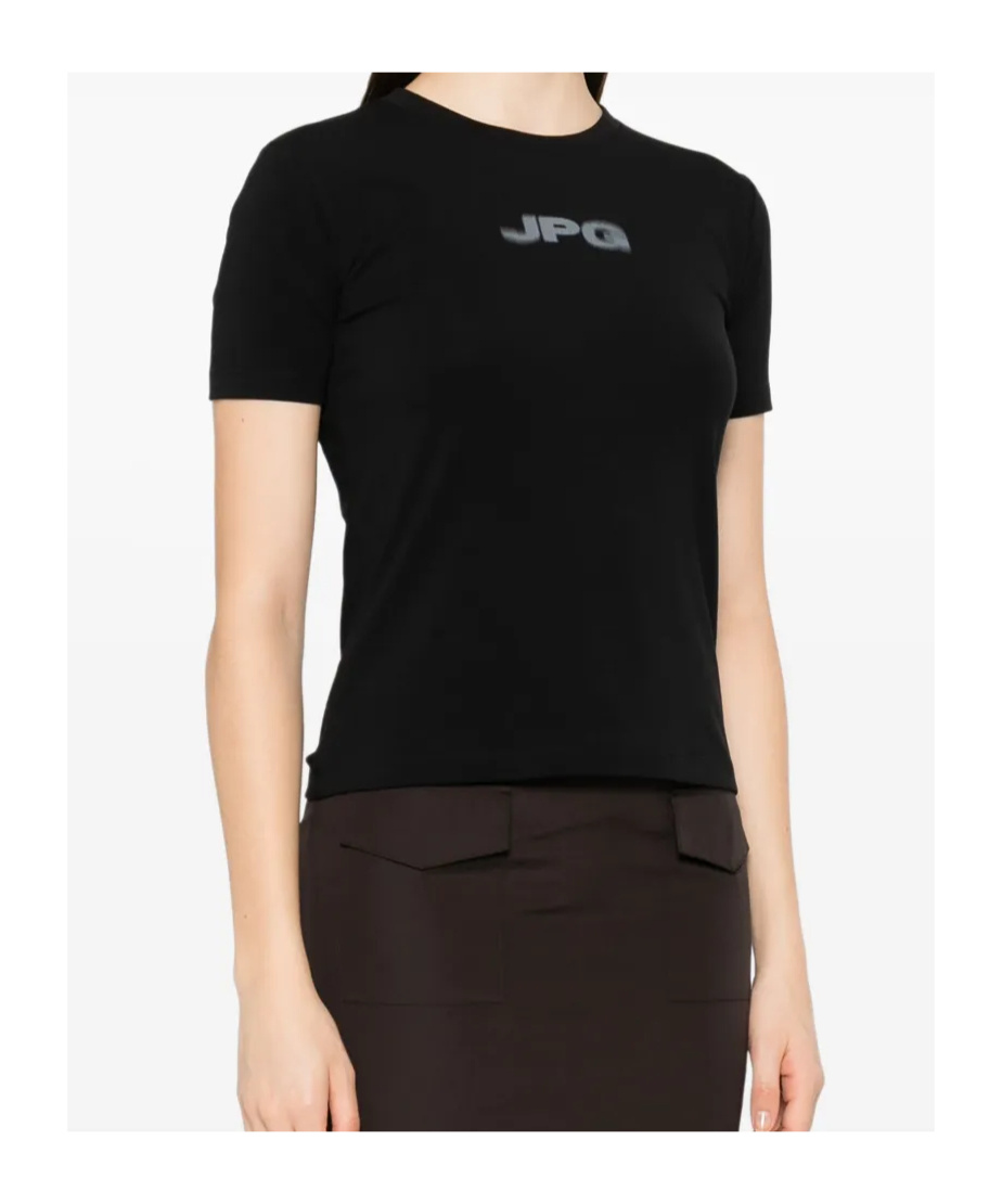 Jean Paul Gaultier Women Stretch Cotton T-shirt In Black