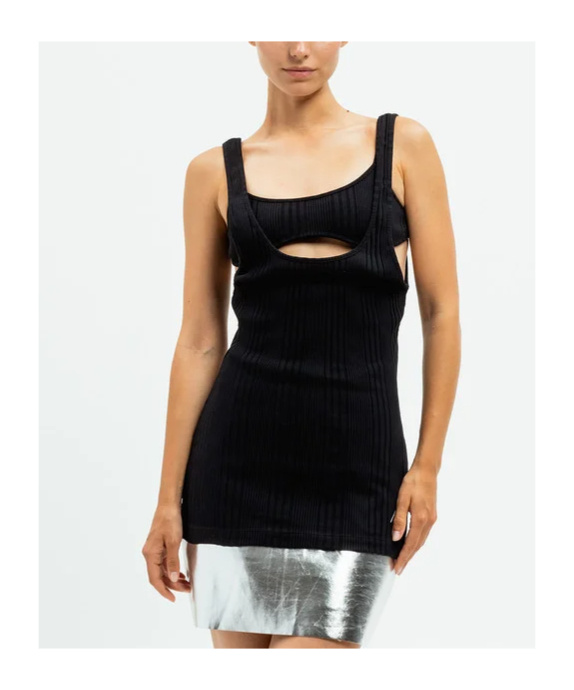 Attico Plain Vest In Black