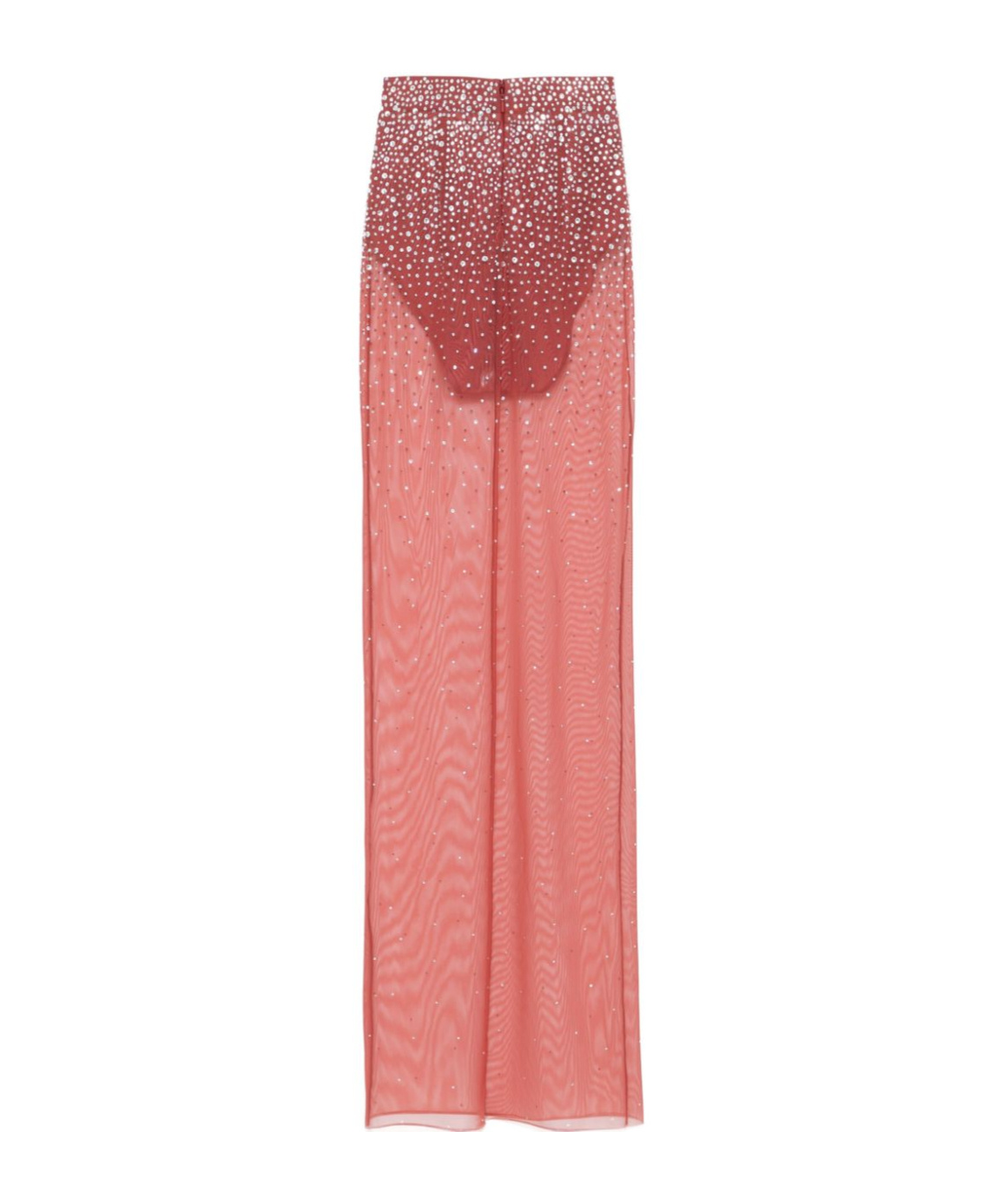 Alex Perry Crystal Mesh Maxi Skirt In Pink