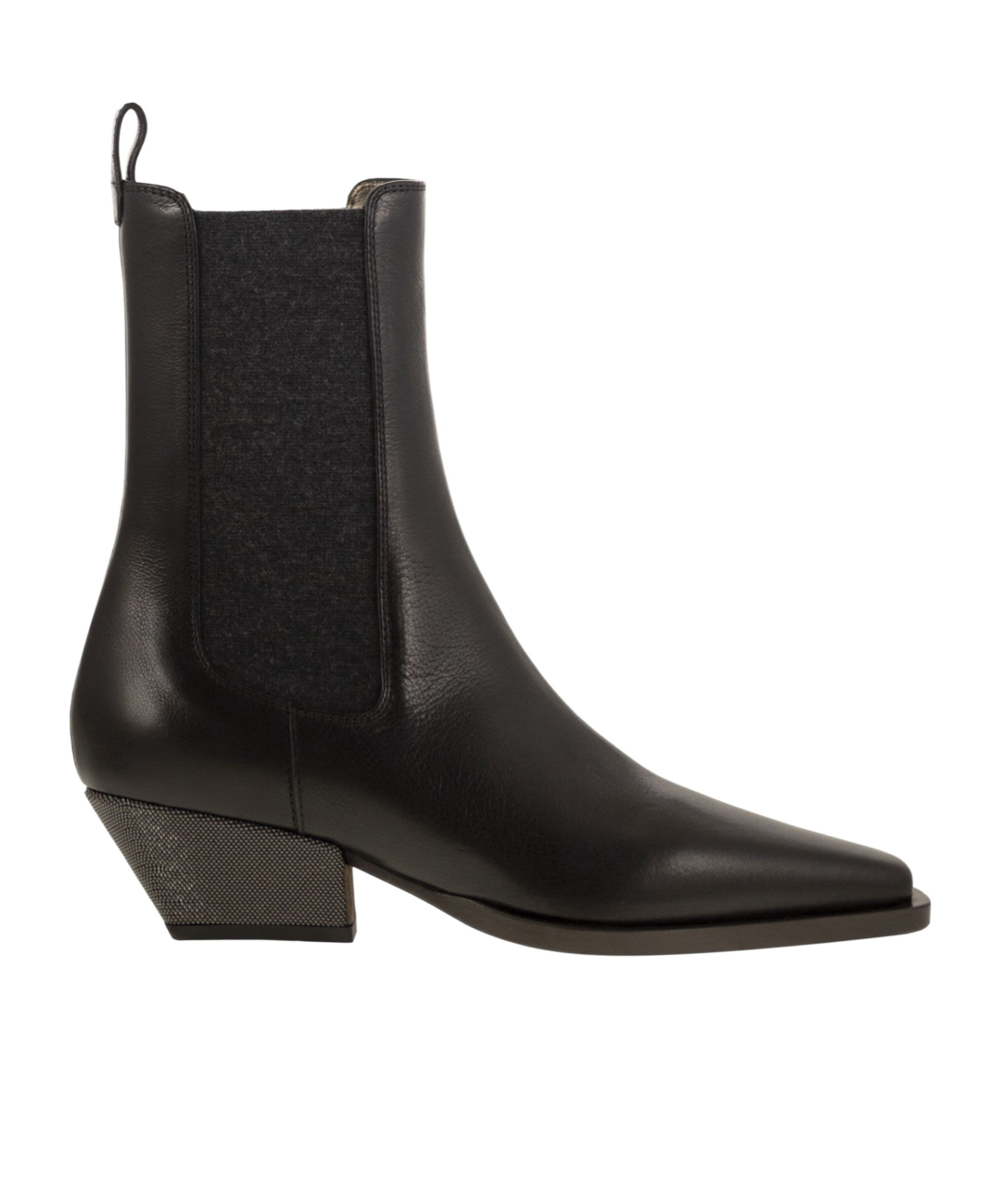 Brunello Cucinelli Square Toe Ankle Boots