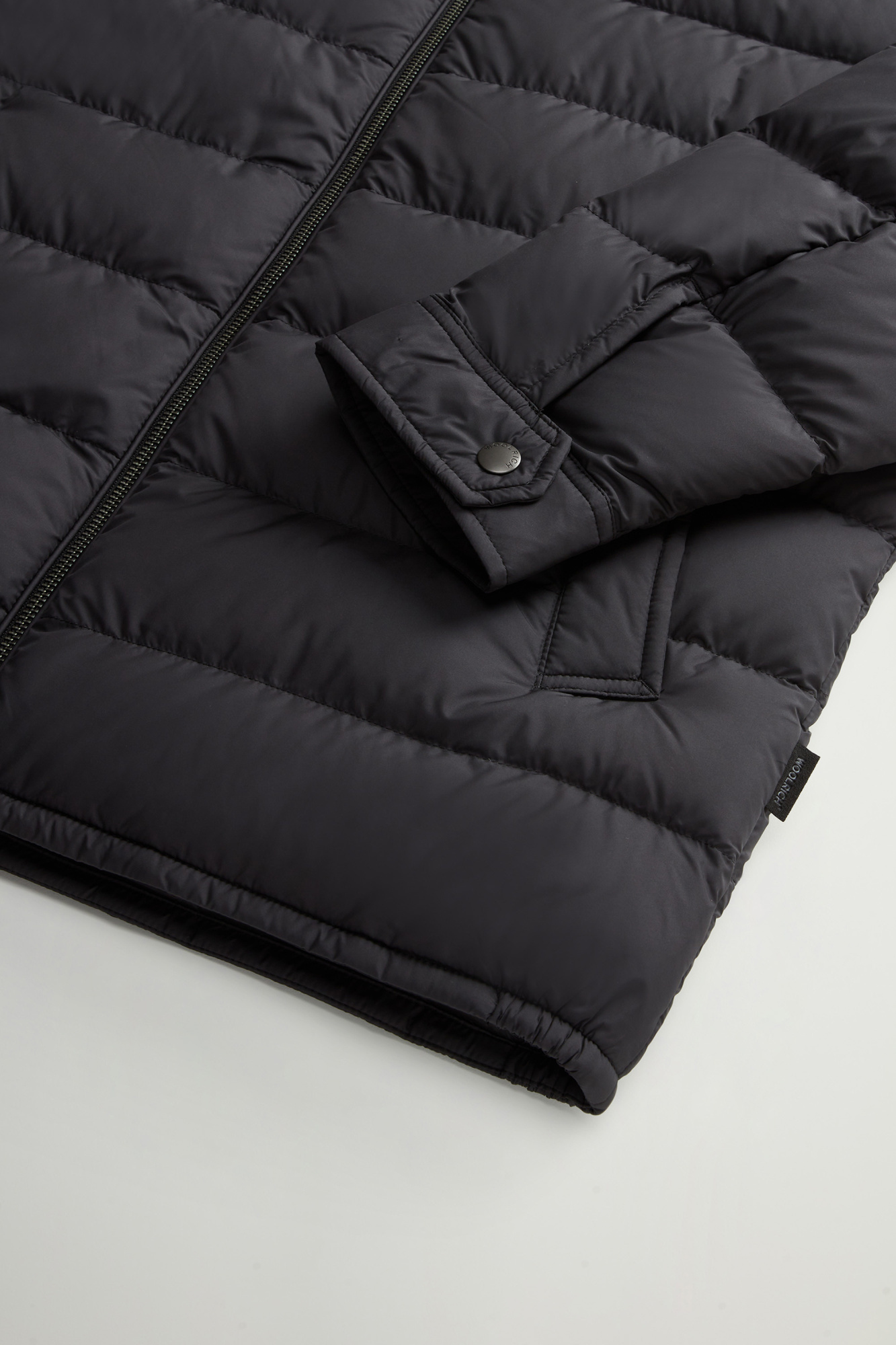 Woolrich Ultrafine Fiber Lightweight Down Jacket In Black