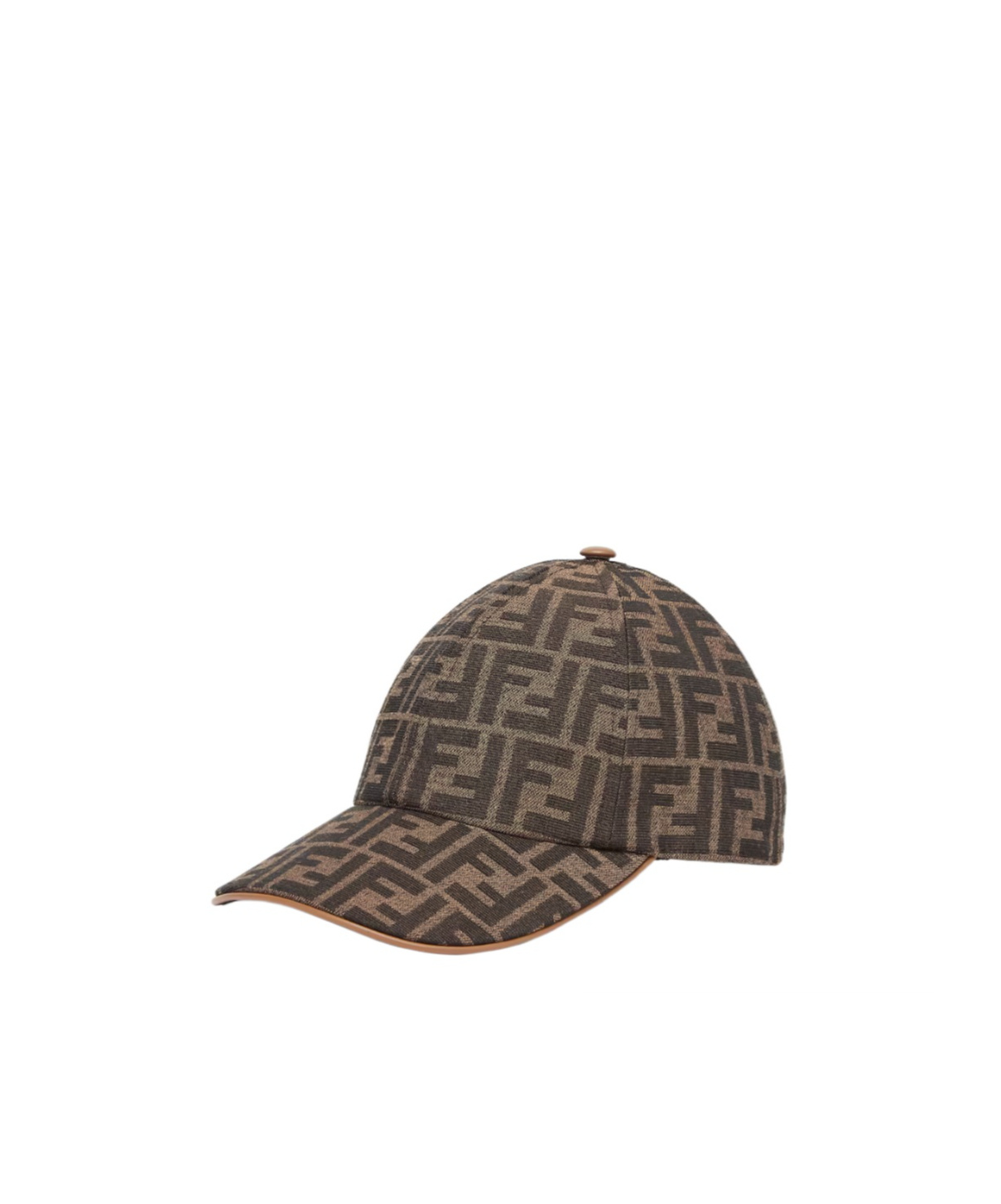 Fendi Ff Pattern Cap In Brown