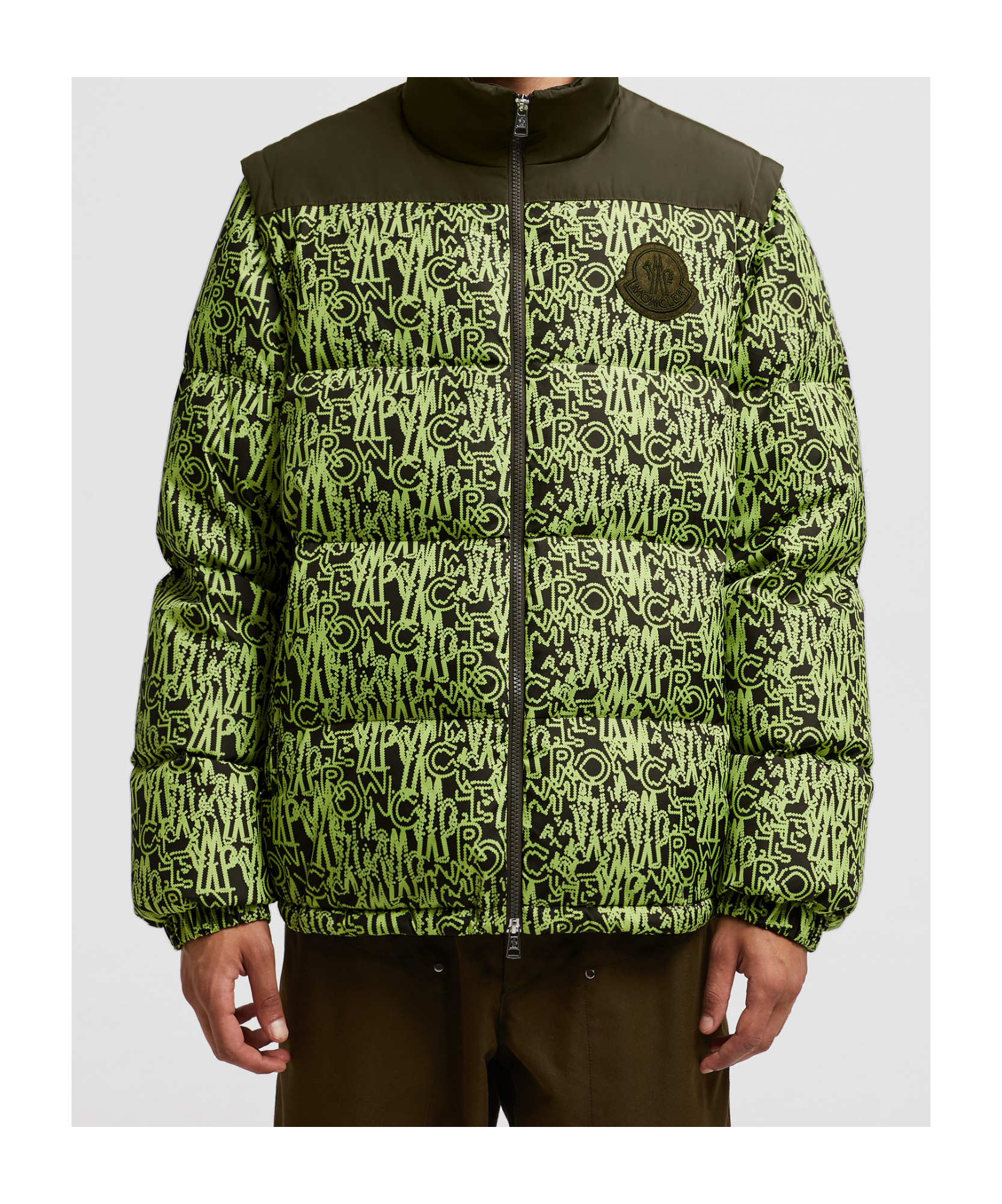 Moncler Chubasco 2-in-1 Short Down Jacket In Green