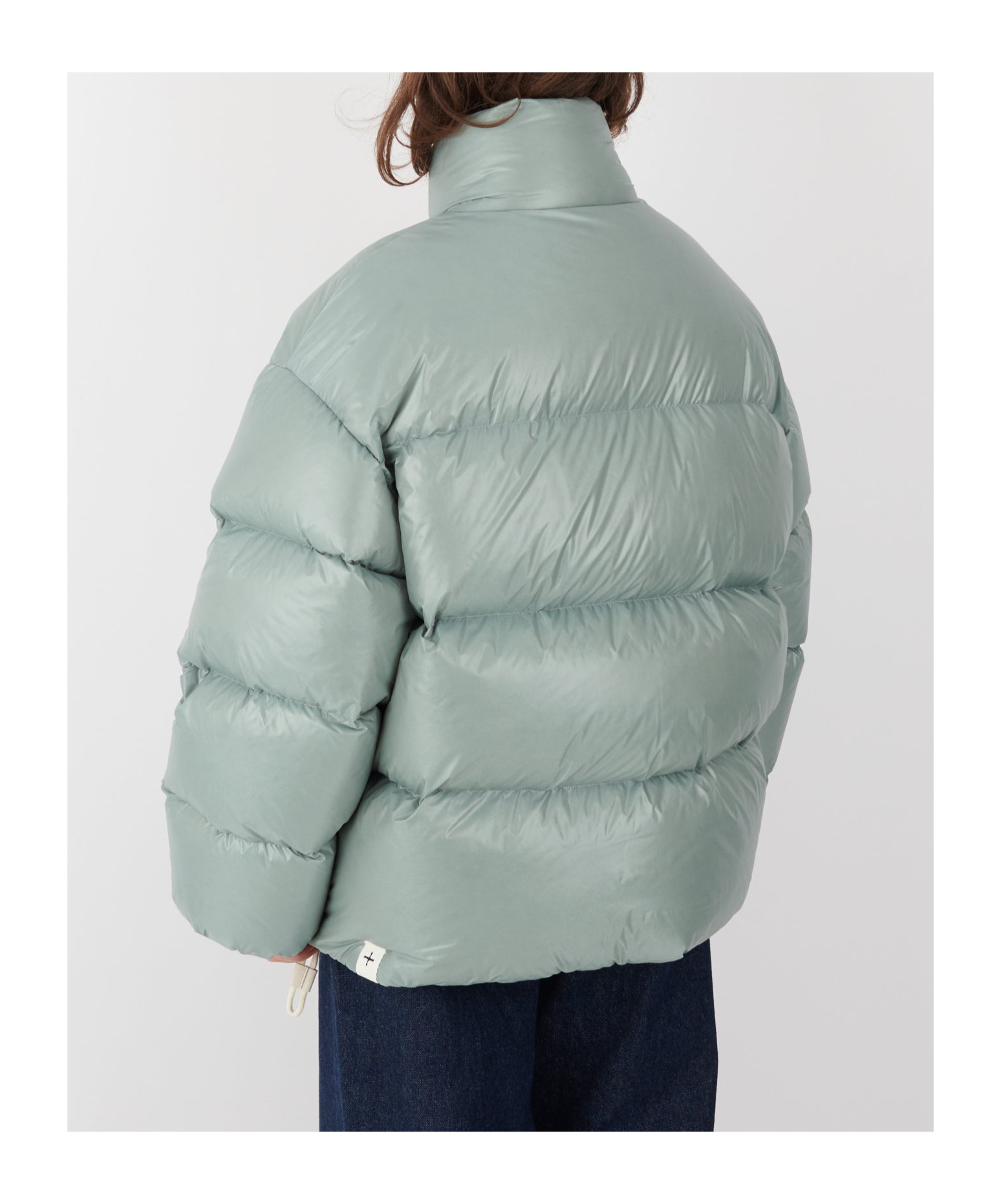 Jil Sander Long-sleeved Down Jacket In Gray