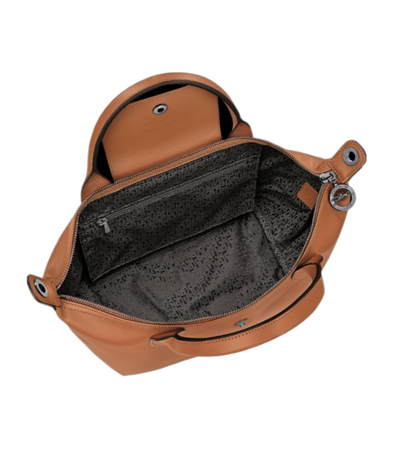 Longchamp Extra Small Le Pliage Xtra Leather Top Handle Bag In Brown