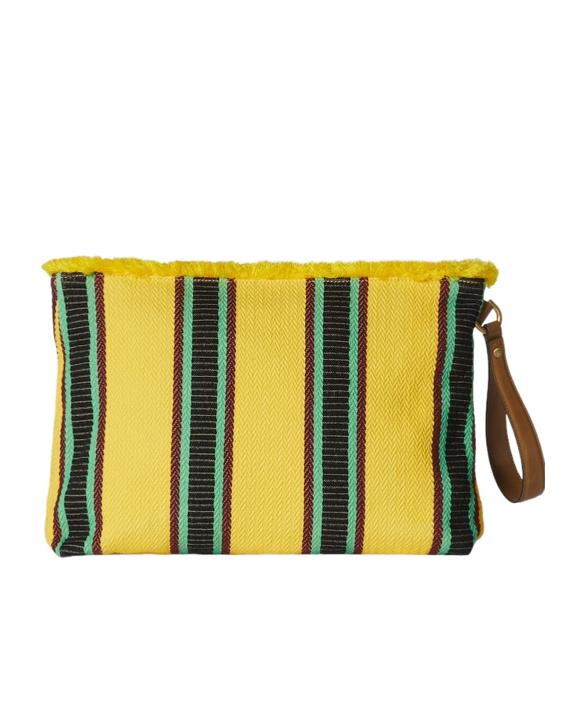 Gucci Large Embroidered Canvas Pouch