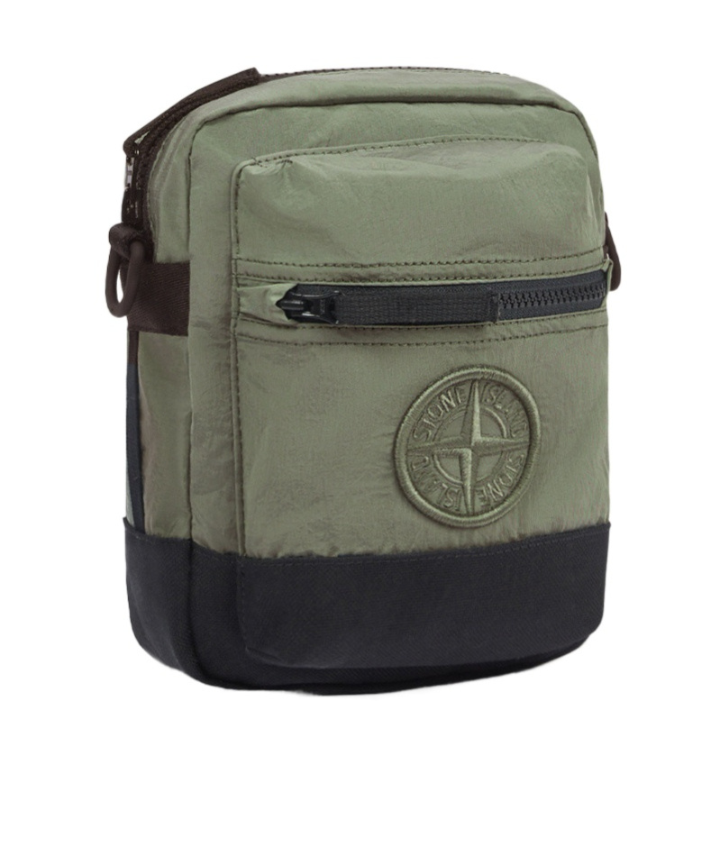 STONE ISLAND COMPASS-BADGE MESSENGER BAG