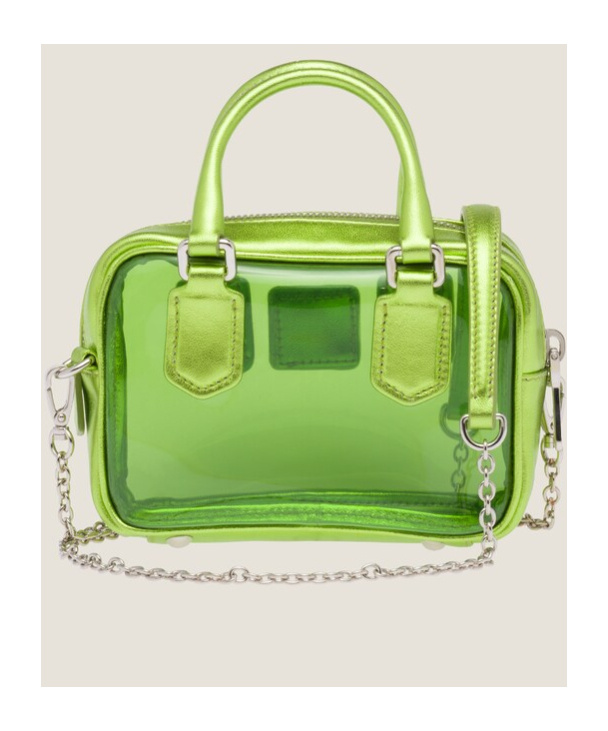 Miu Miu Plexiglas And Nappa Leather Mini Top-handle Bag