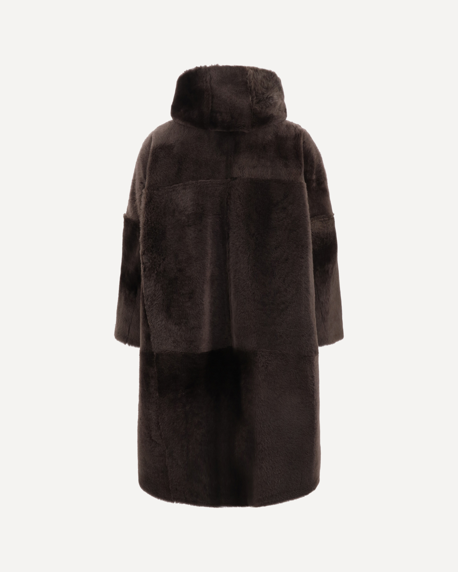 Brunello Cucinelli Reversible Fur Coat With Hood And Pockets In Black
