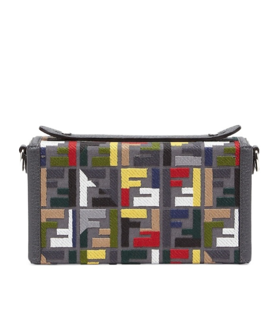 Shop Fendi Baguette Soft Trunk Tote Bag In Black