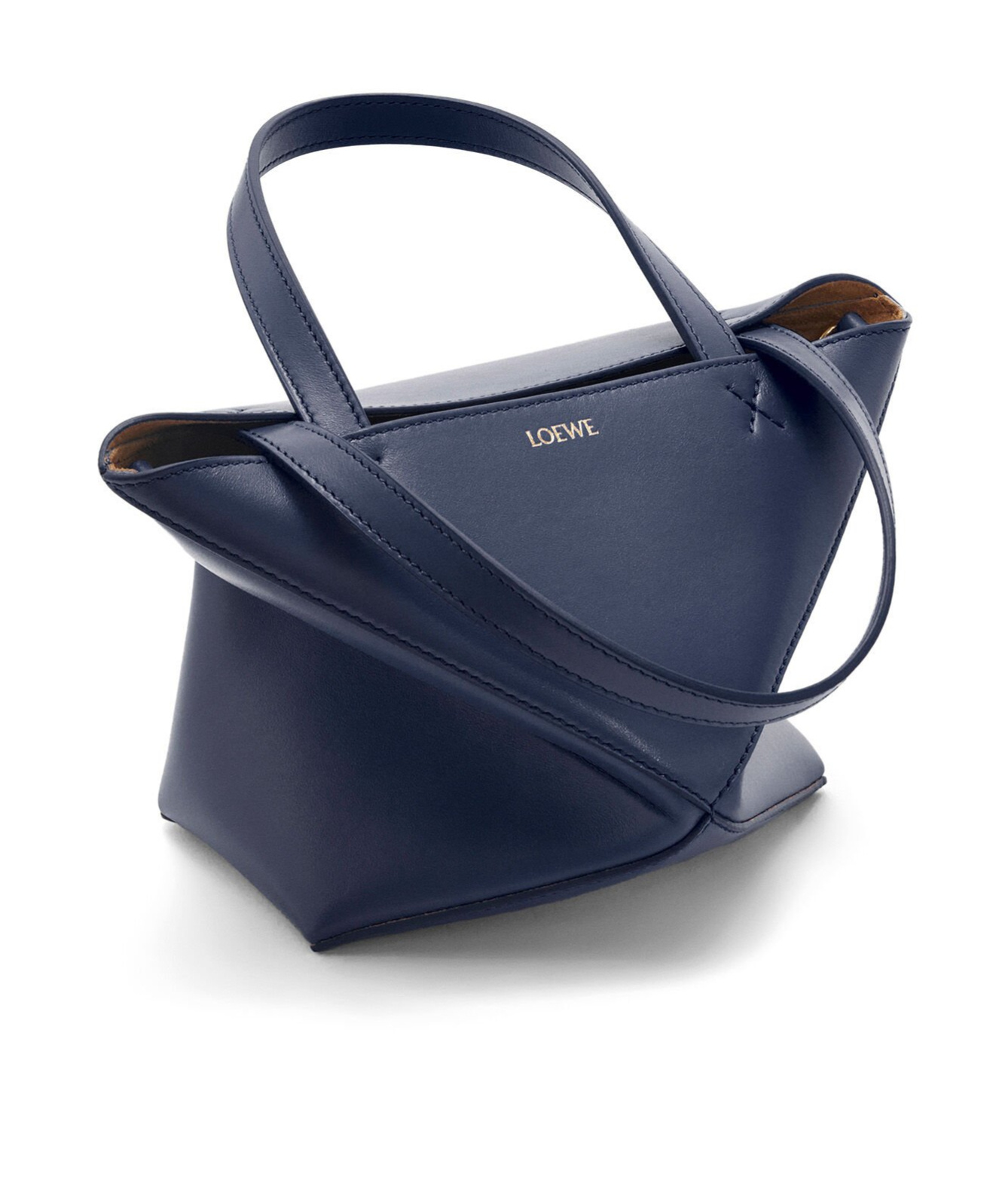 Loewe Womens Abyss Blue Puzzle Fold Mini Leather Tote Bag In Blue