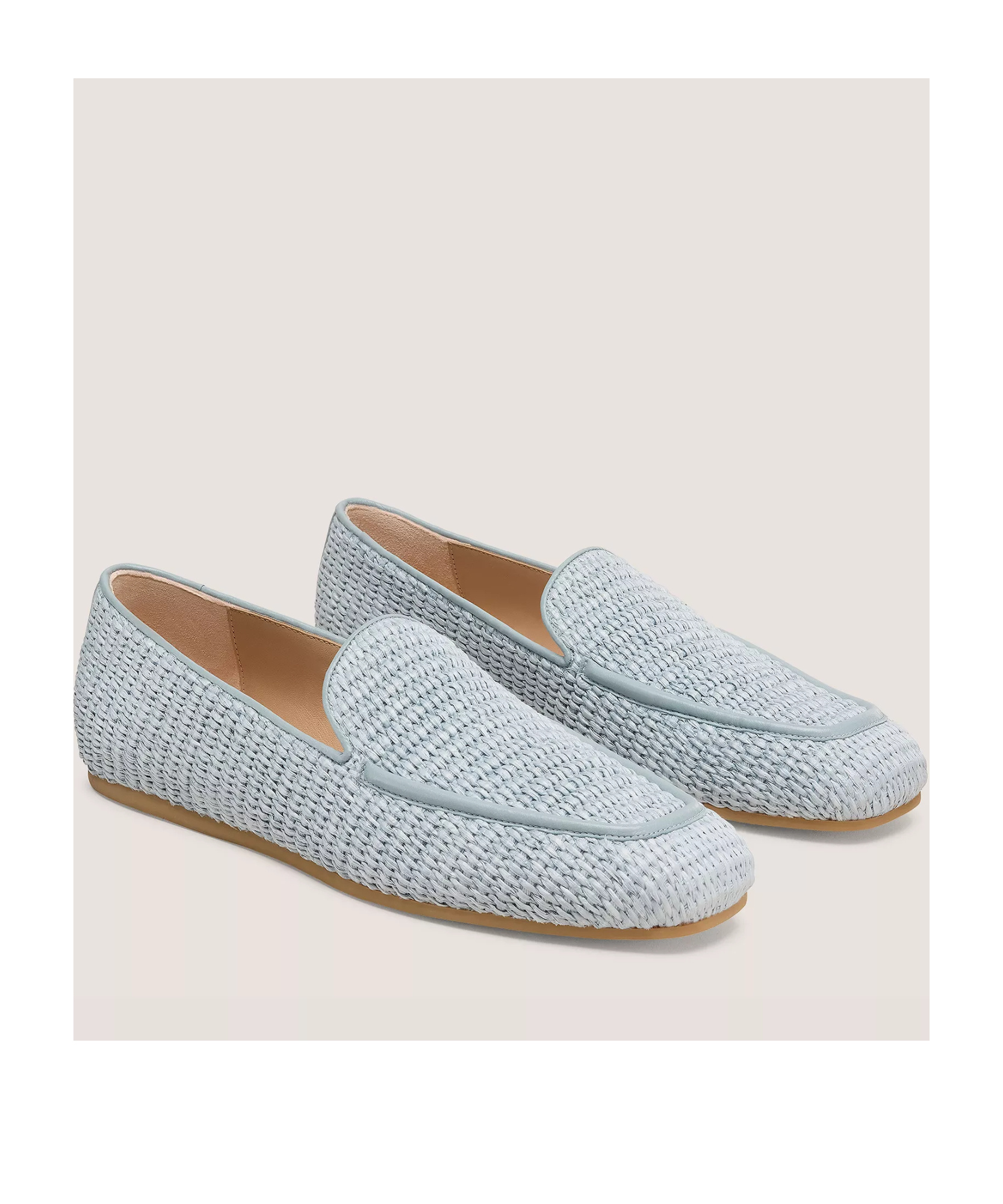 Stuart Weitzman Round Toe Loafers In Gray