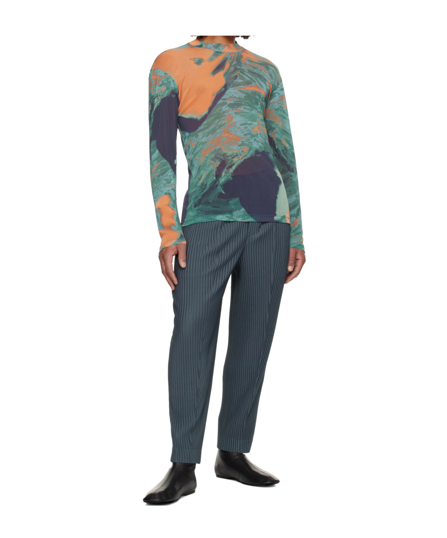 Issey Miyake Multicolor Agate Sheer T-shirt In Multi