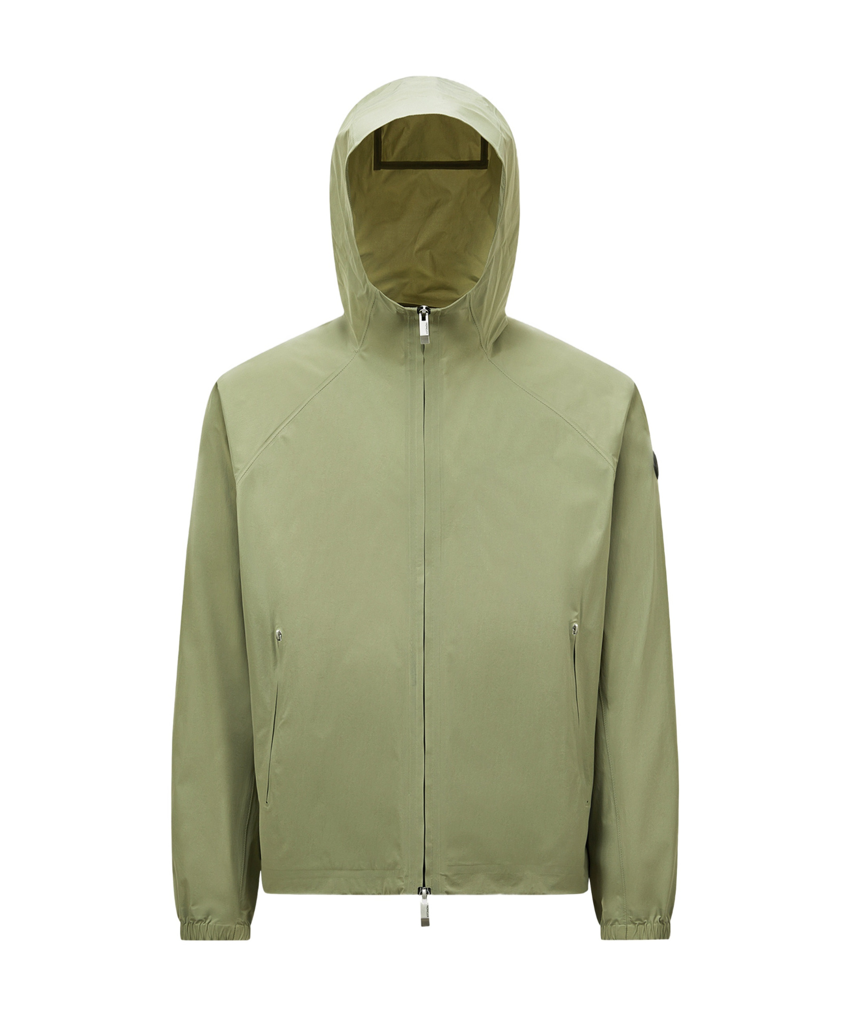 Moncler Relaxed Fit Jacket Elastic Cuffs In Sage Green