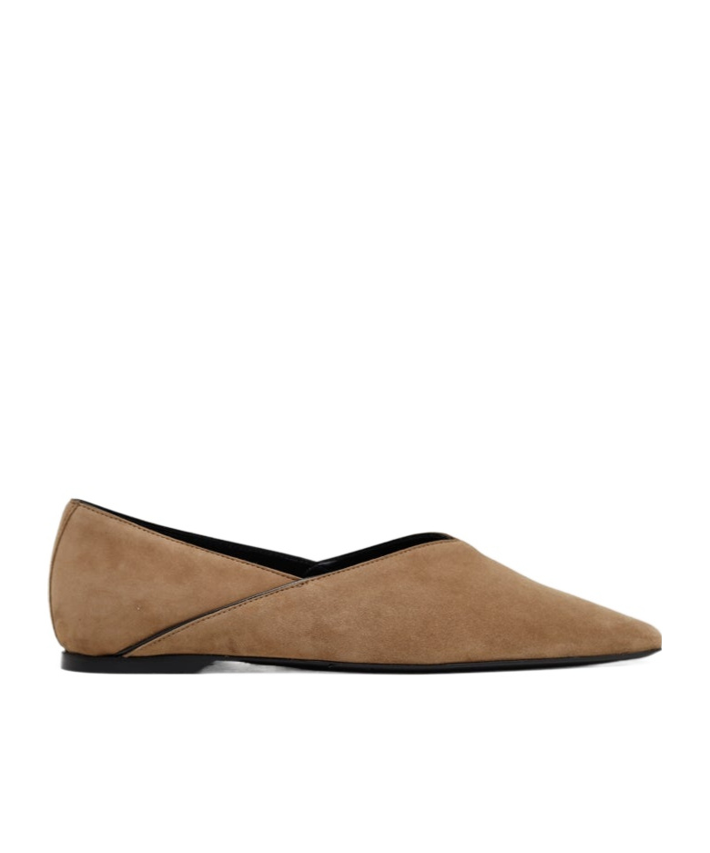 Totême Suede Everyday Ballet Flats In Brown