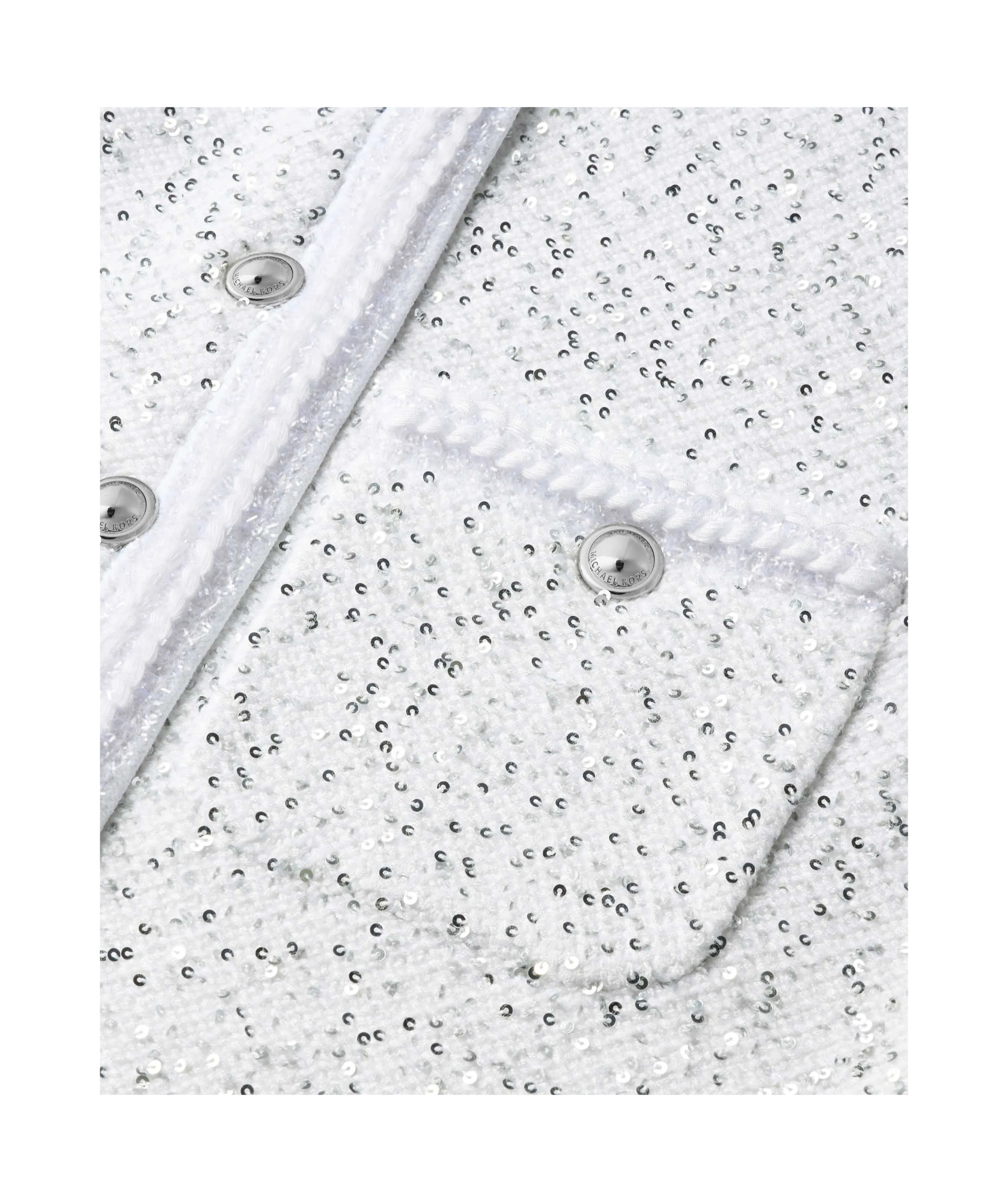 Shop Michael Kors Sequinned Cardigan In White