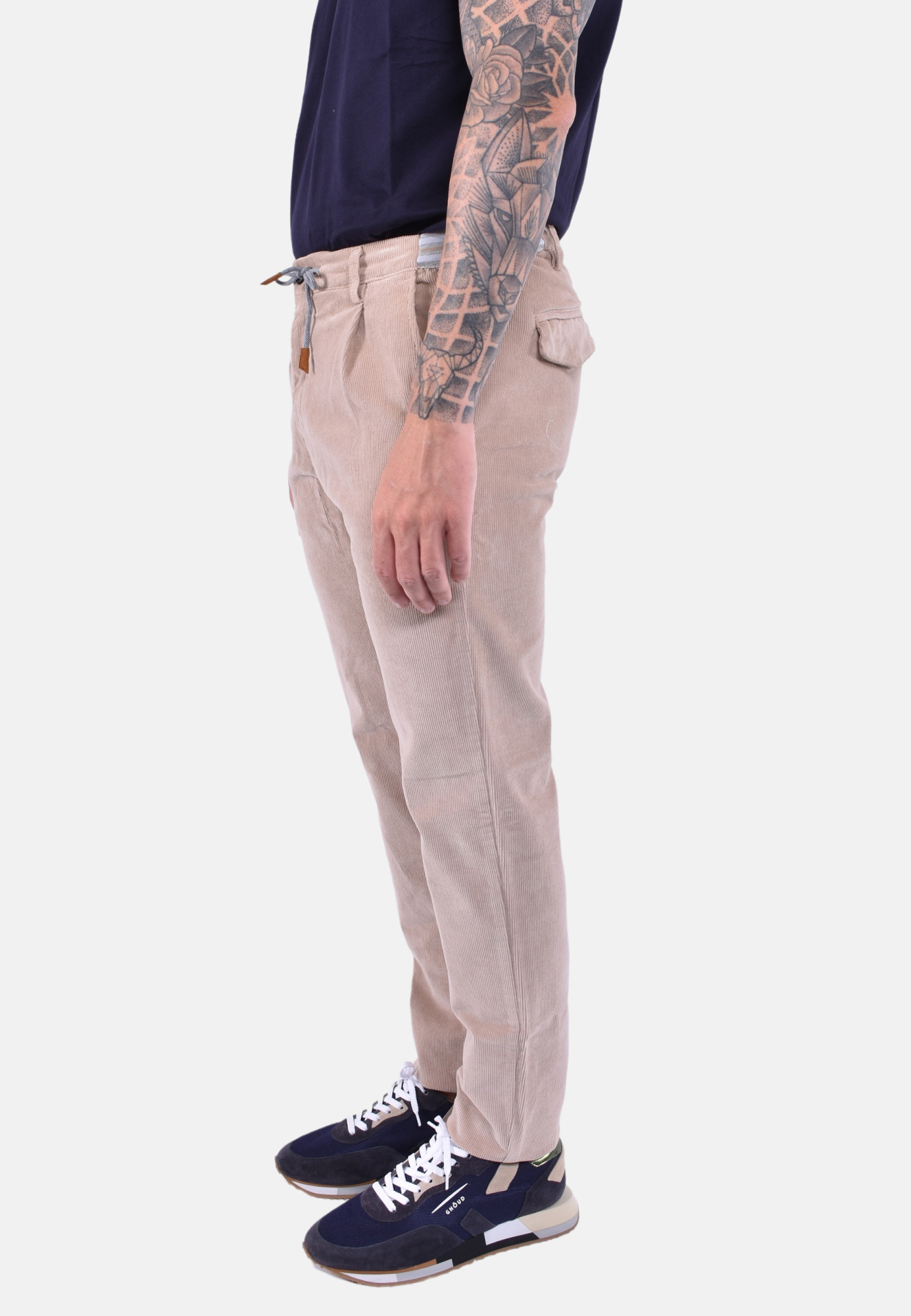 Eleventy Turned-up Hem Casual Pants In Pink