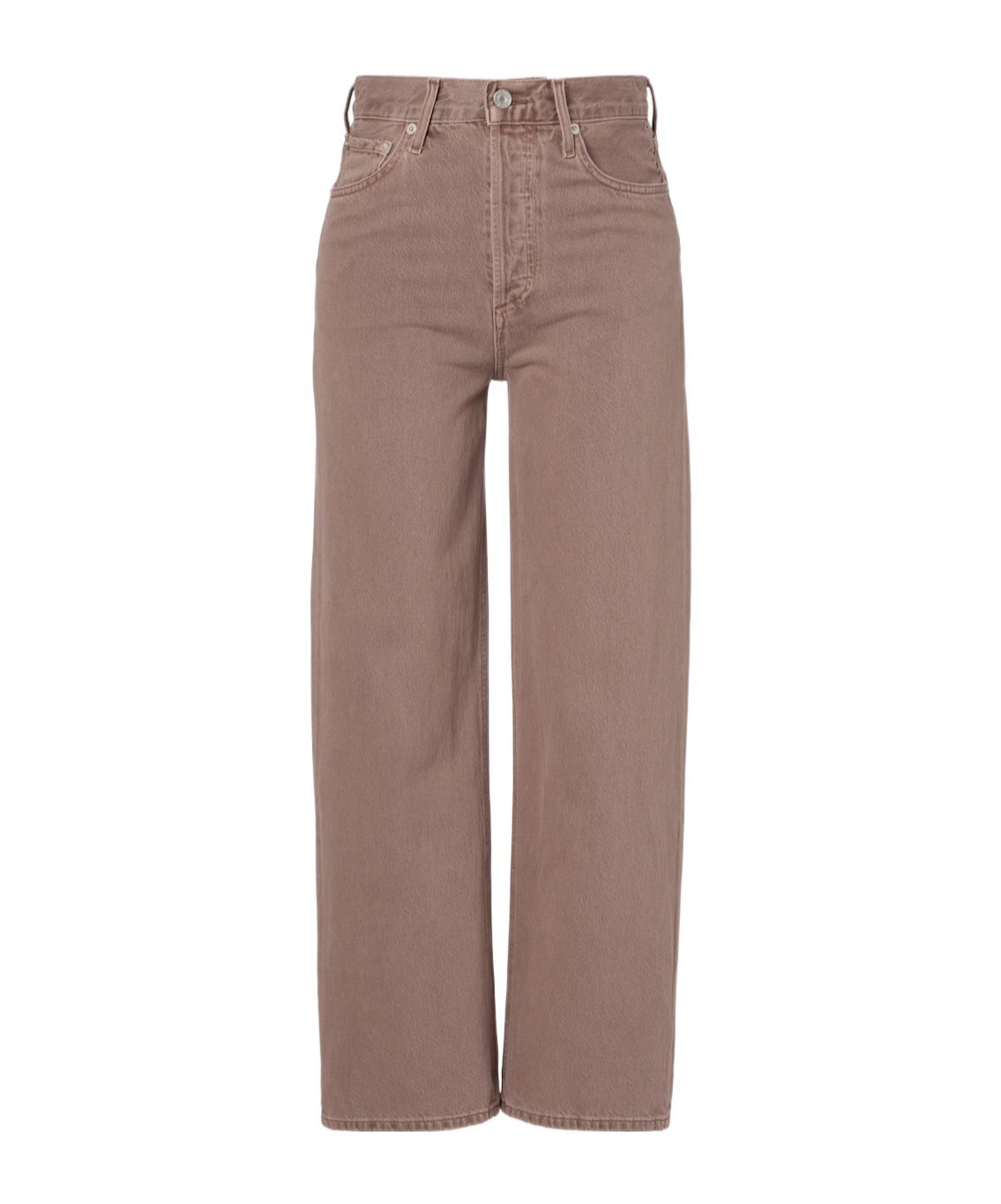 Agolde High-waisted Wide-leg Jeans In Brown