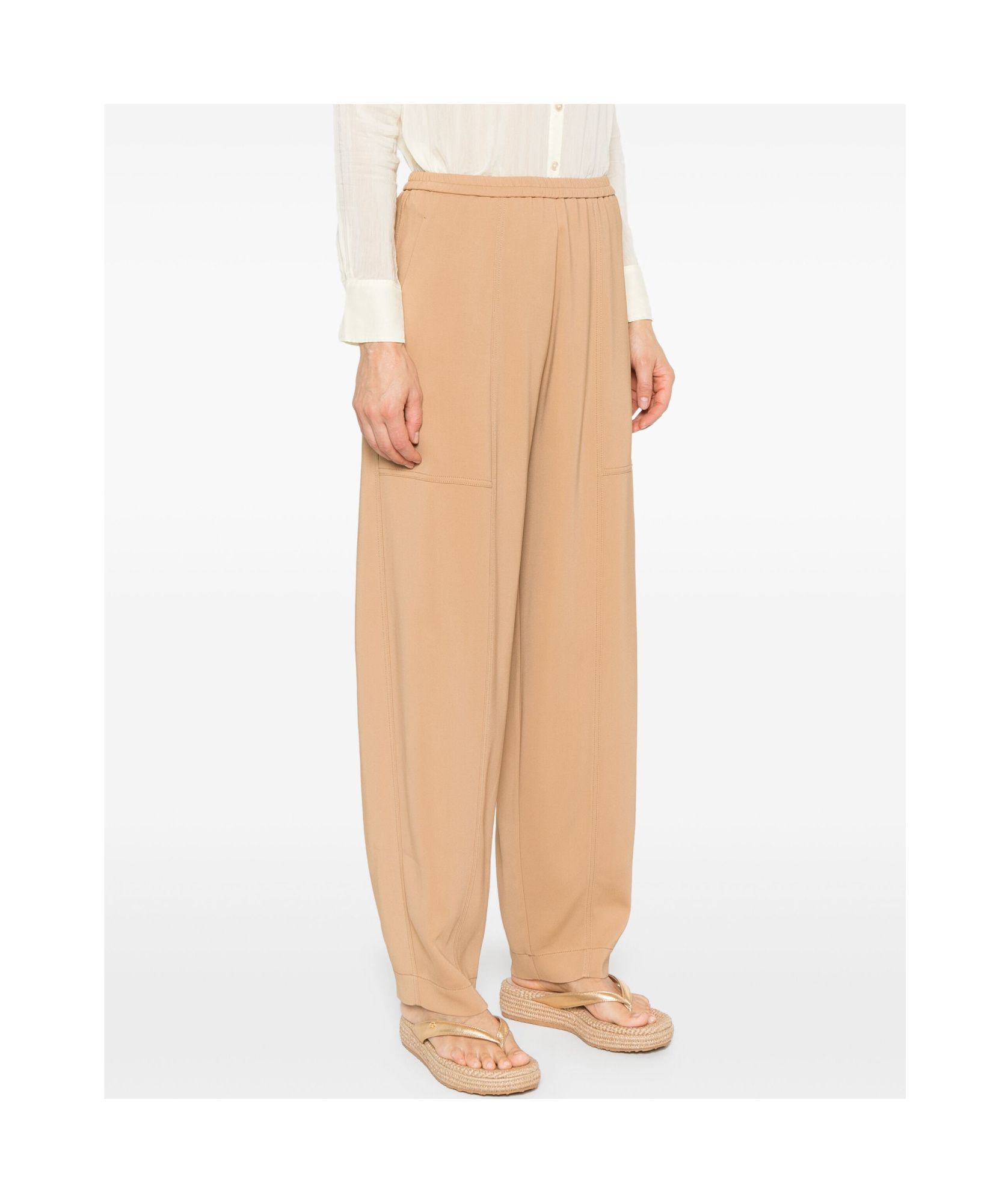 Forte Forte Tapered-leg Trousers In Nude