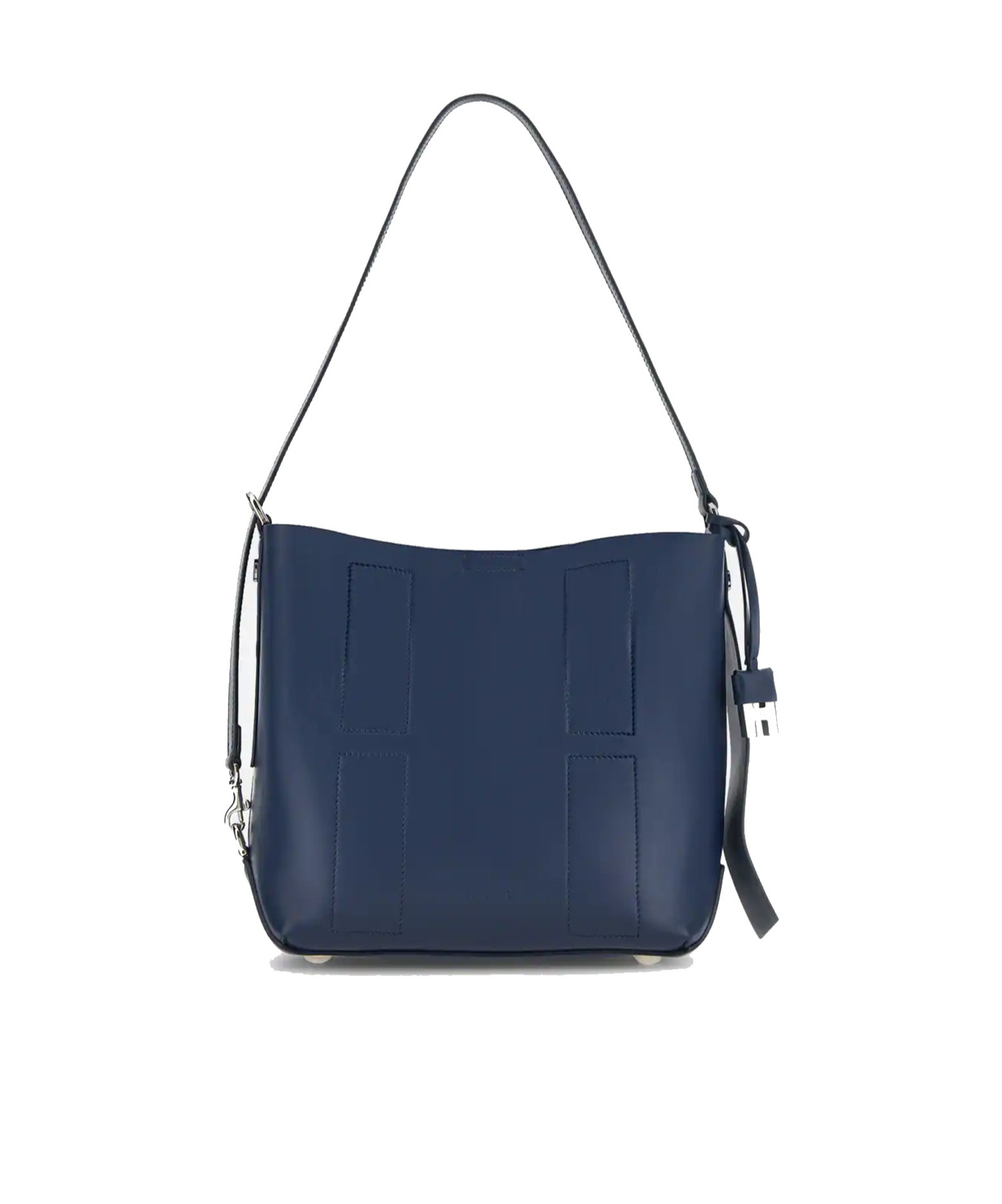 Hogan Medium Leather Shoulder Bag In Blue