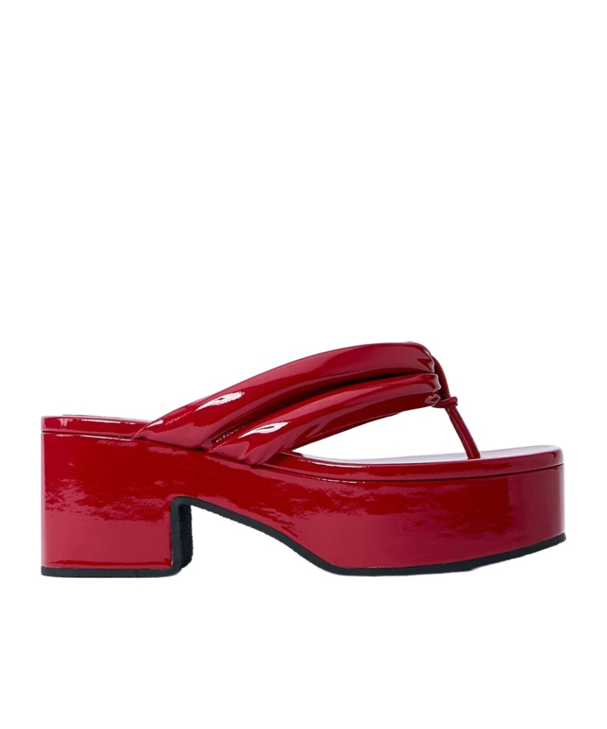 Dries Van Noten Women High-shine Heeled Sandals In Red