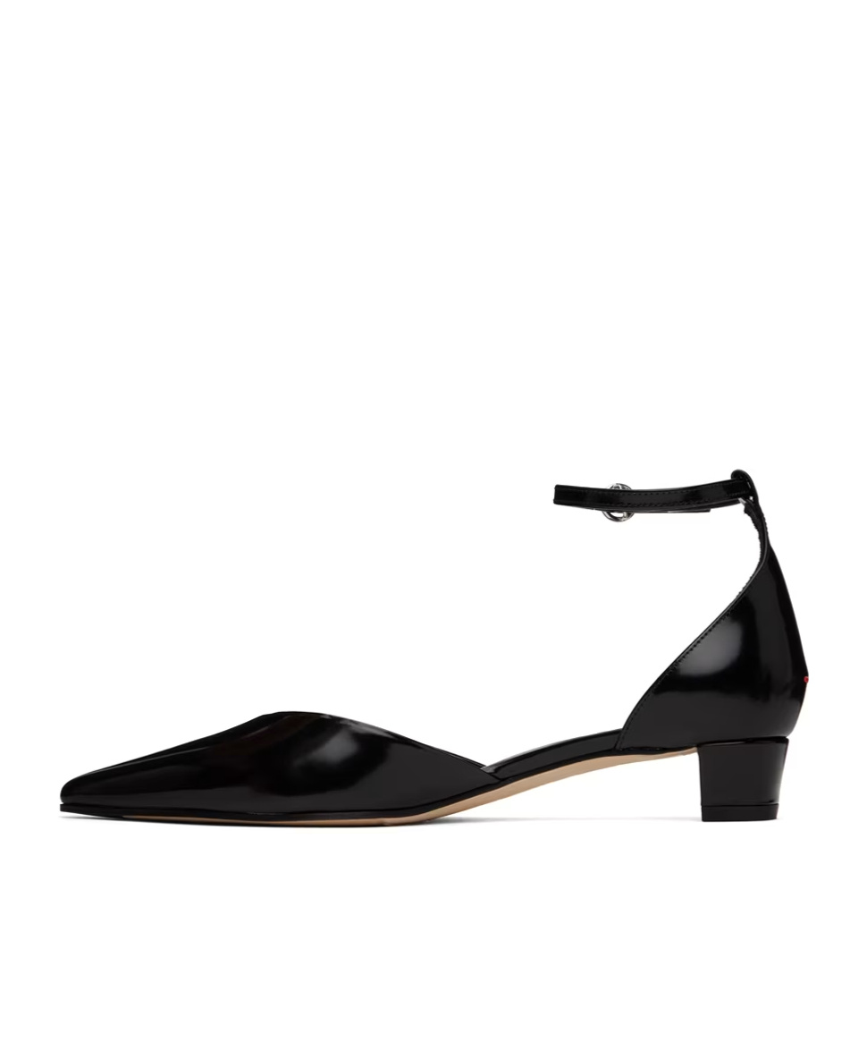 Aeyde Perrine Pointed High-heeled Sandals In Black