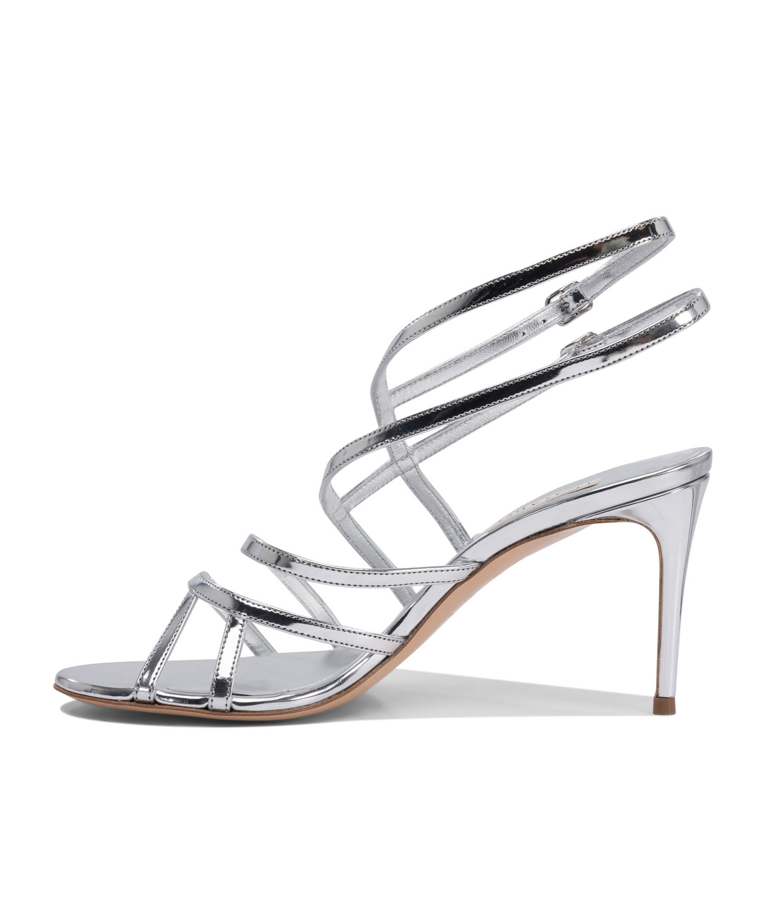 Casadei Round-headed High-heeled Sandals In Gray