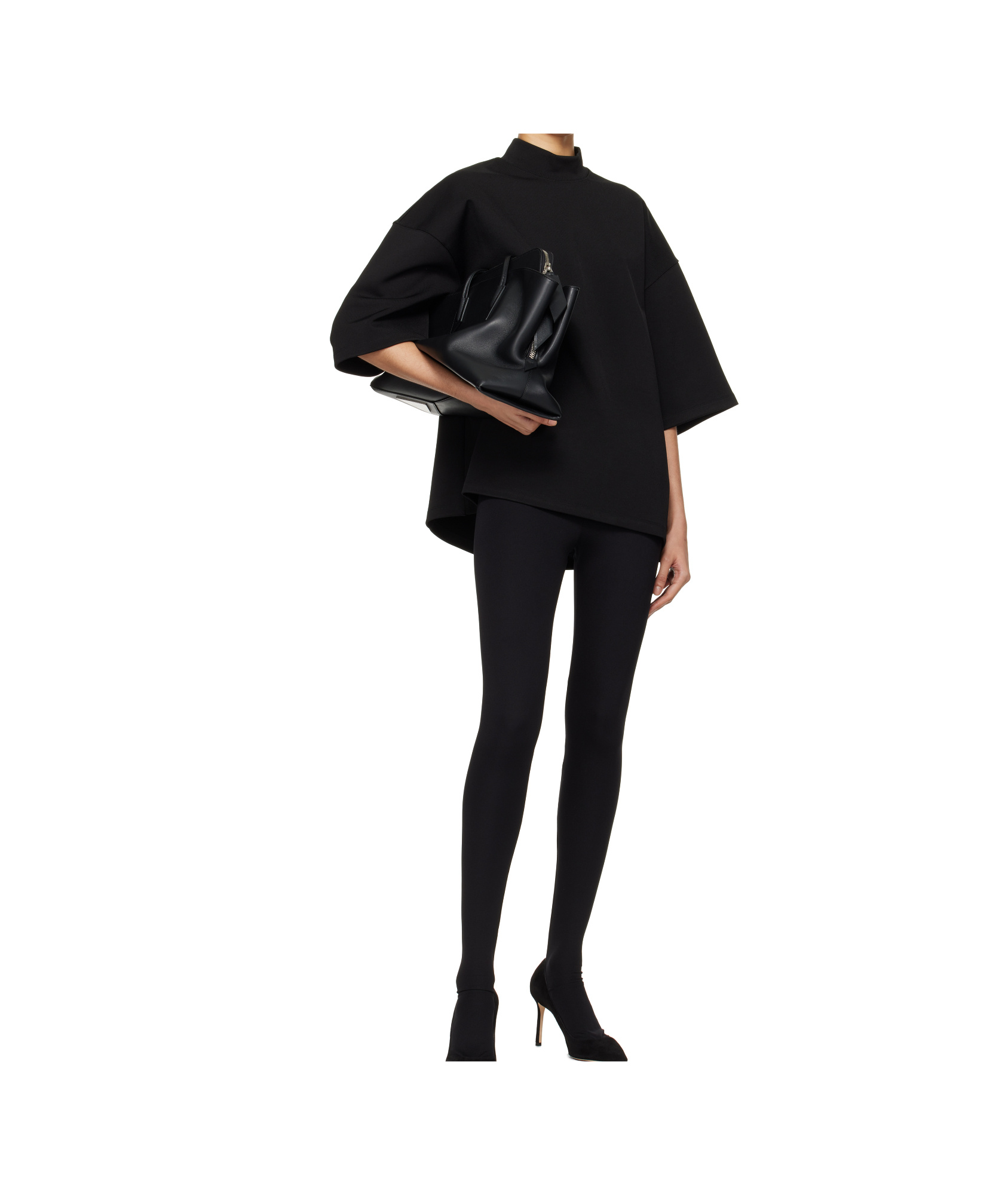 Wardrobe.nyc Semi-matte Stand-up Collar T-shirt