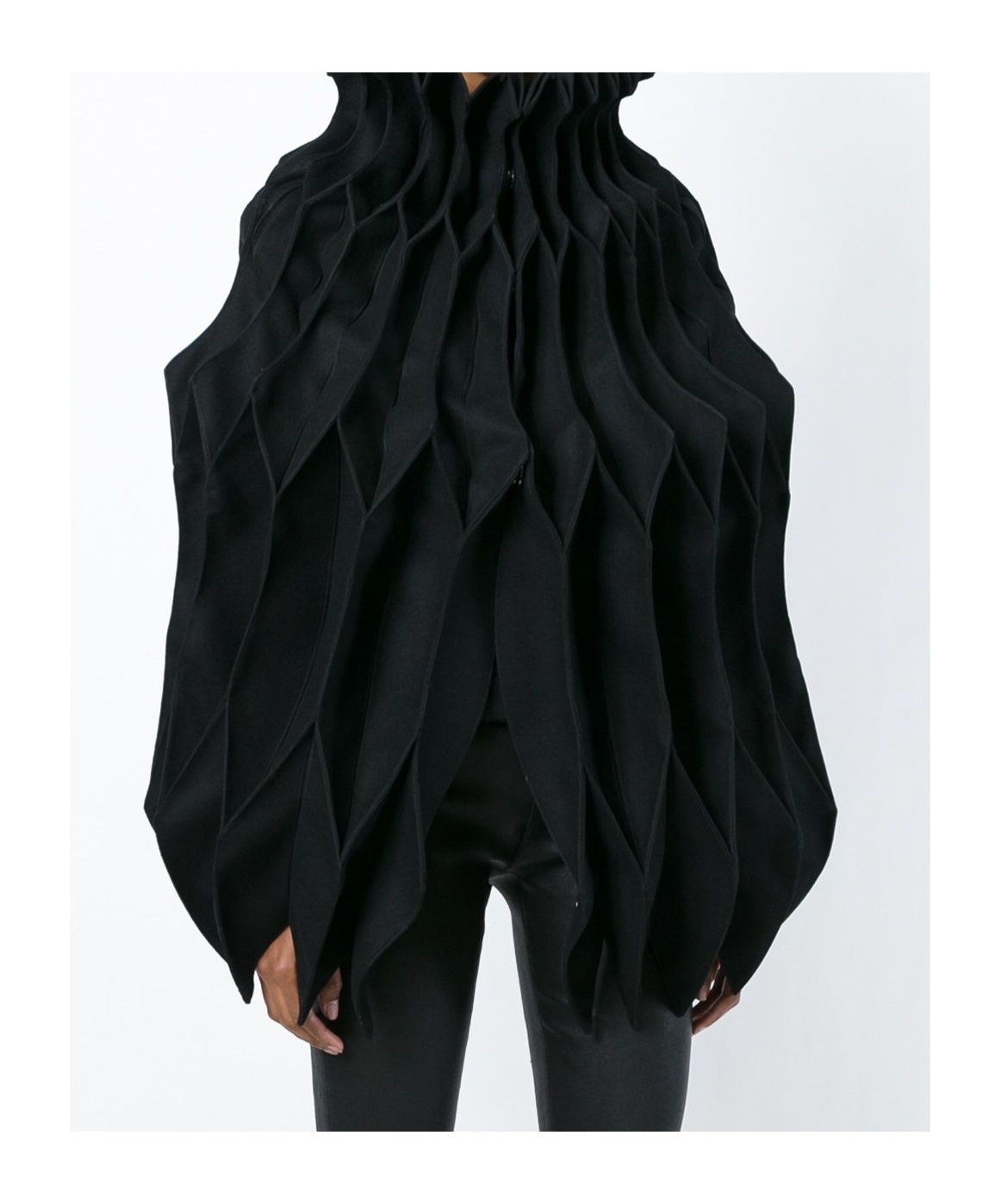 Junya Watanabe Pleated Casual Jacket In Black