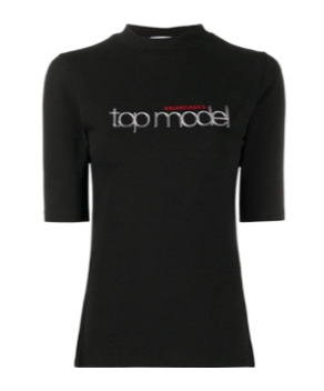 Balenciaga Letter Pattern T-shirt In Black