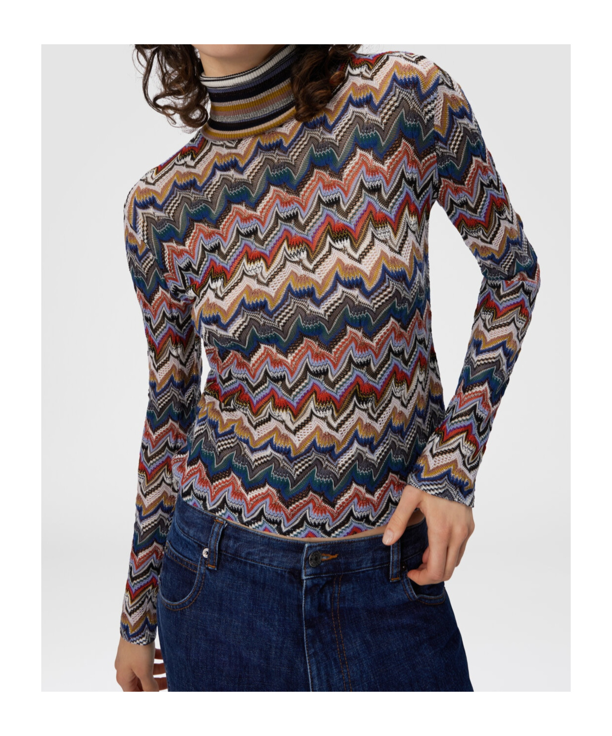 Missoni Zigzag Rollneck Sweater In Multi