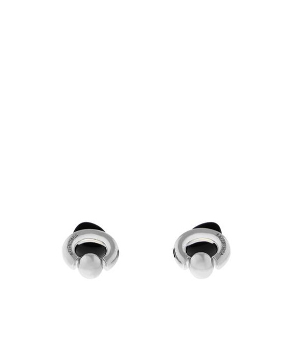 Balenciaga Berlin Ball Earrings In Gray