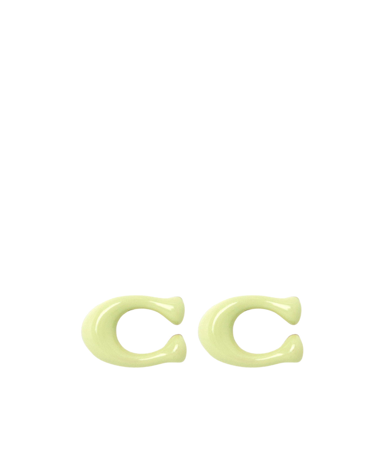 Shop Coach Letter Earrings In Yellow