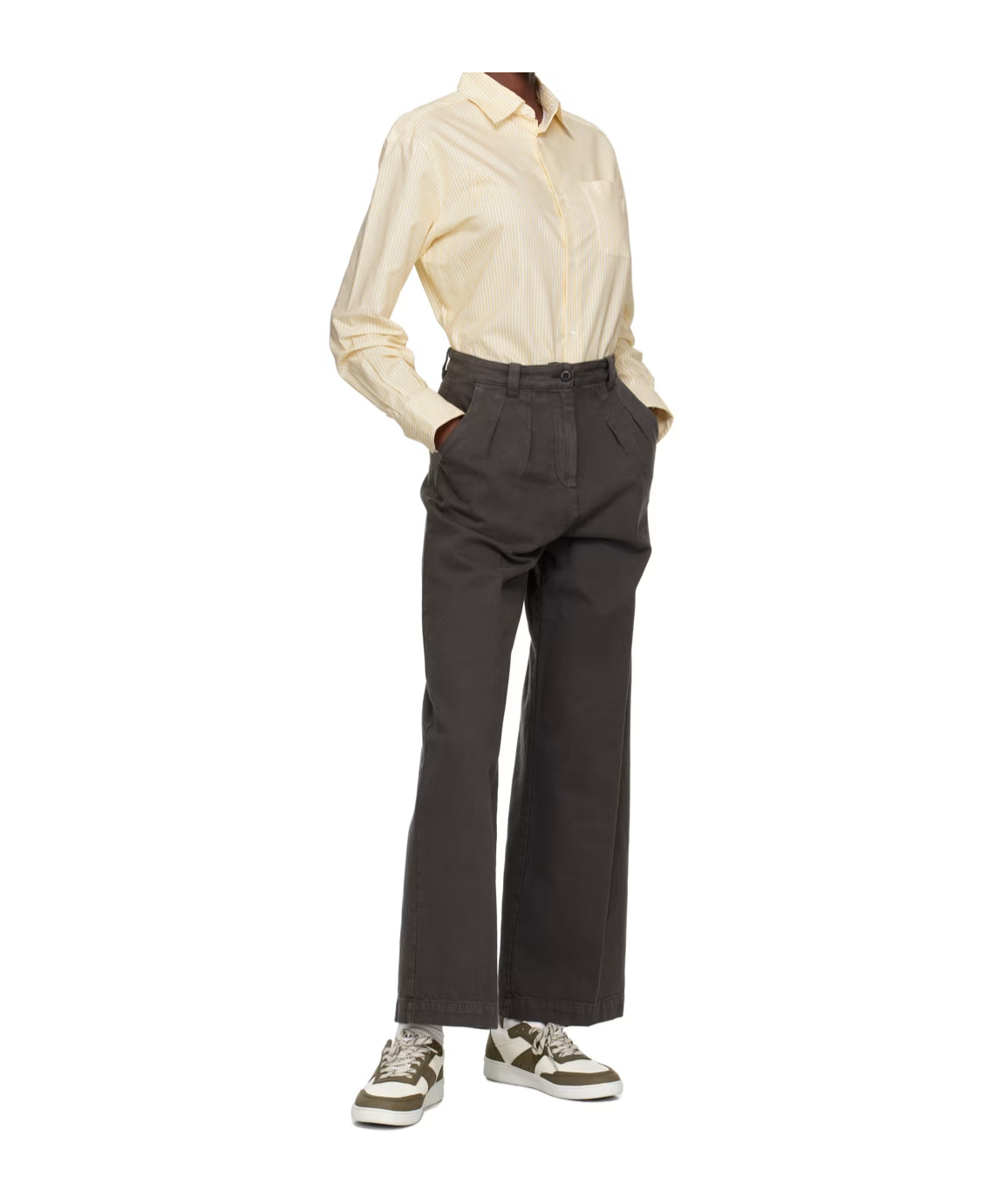 Apc Tressie Pleated Detail Casual Pants In Black