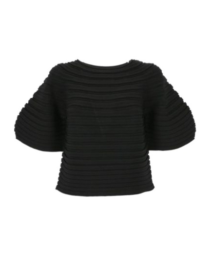 Issey Miyake Mushroom-knit Top In Black