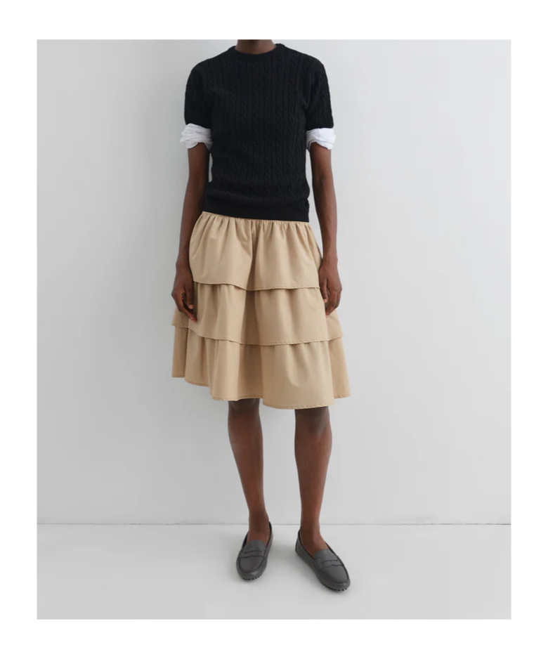 Gimaguas Rina Cable-knit T-shirt In Black