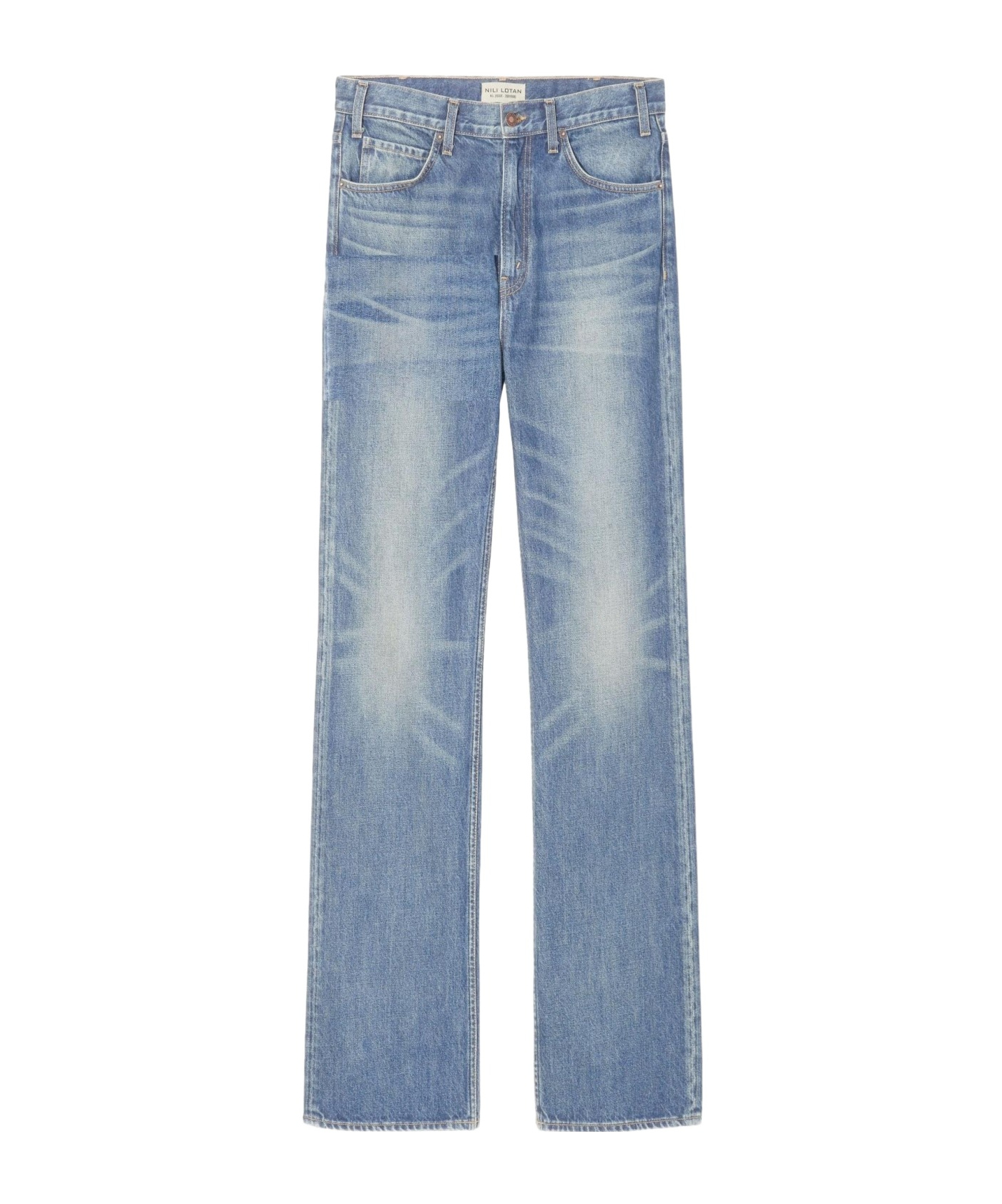 Nili Lotan Mitchell High-rise Straight-leg Jeans In Blue