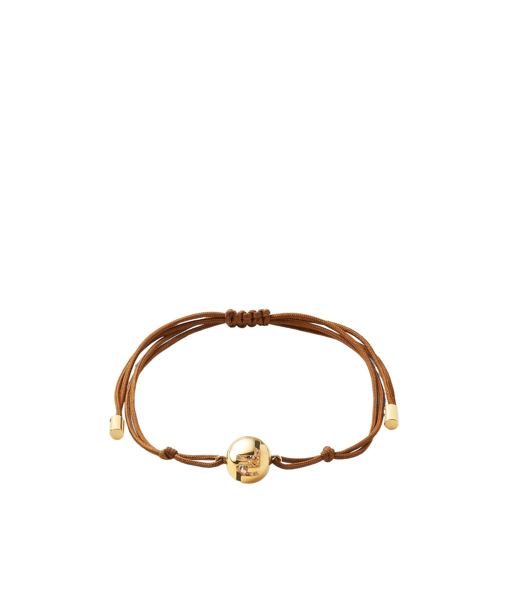 Fendi Sphera Embellisshed Bracelet In Brown