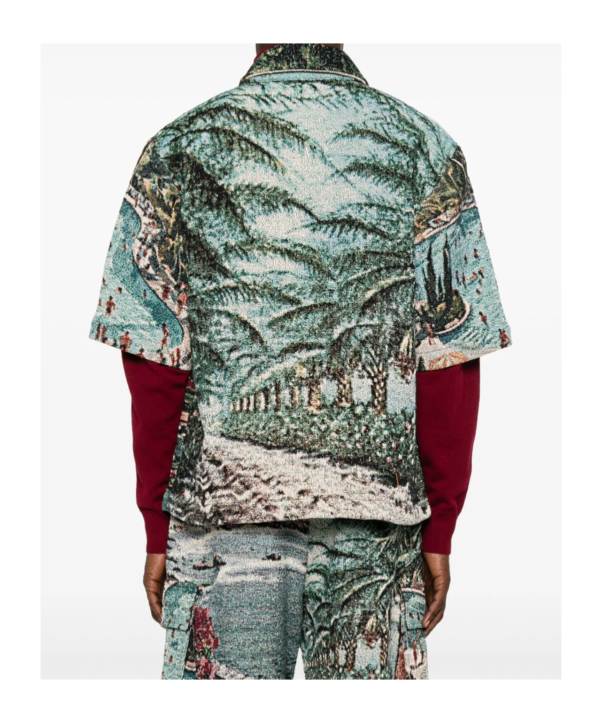 Amiri Short Sleeve Shirt In Blue