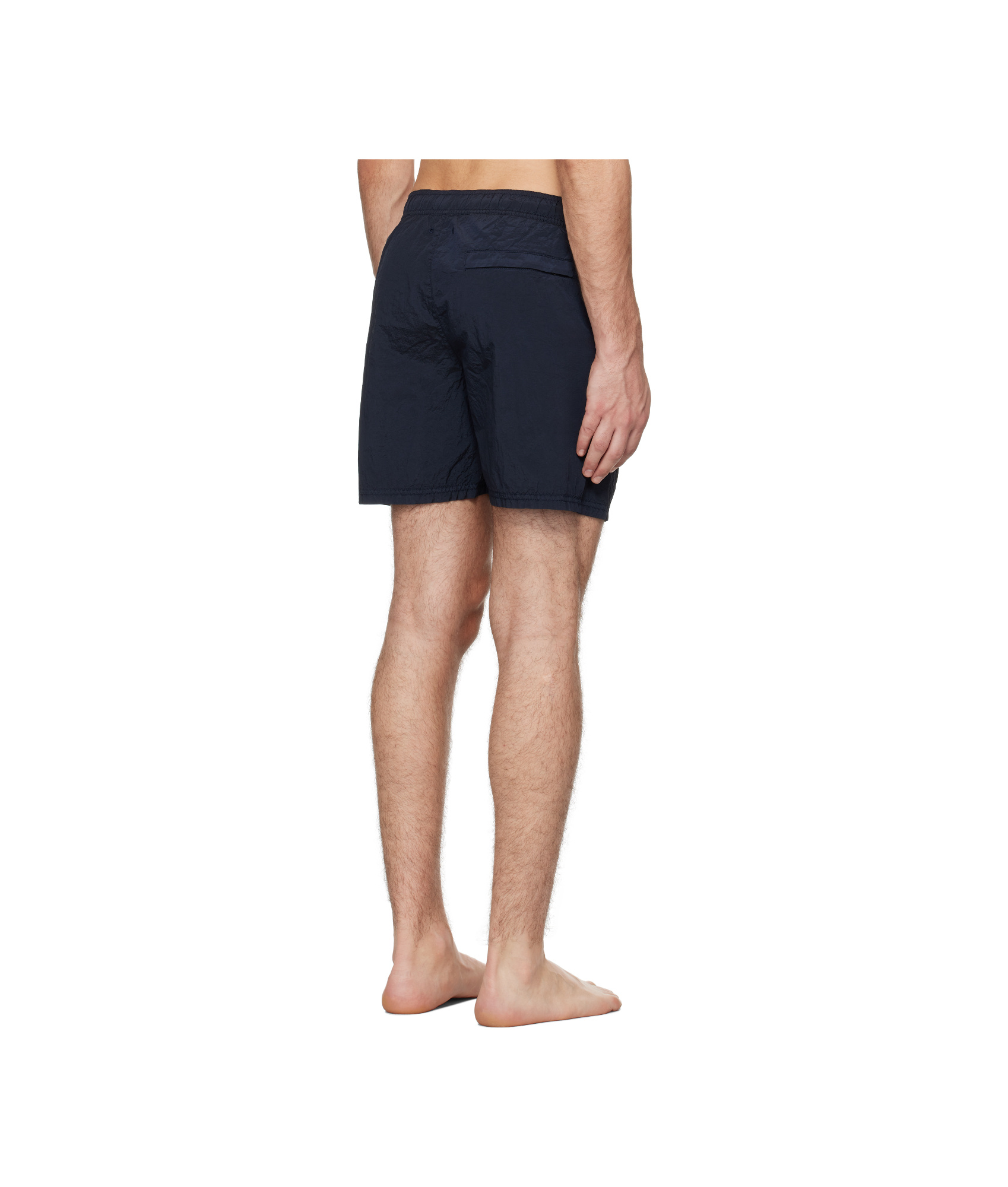 Stone Island Compass Patch Drawstring Swim Shorts In Blue